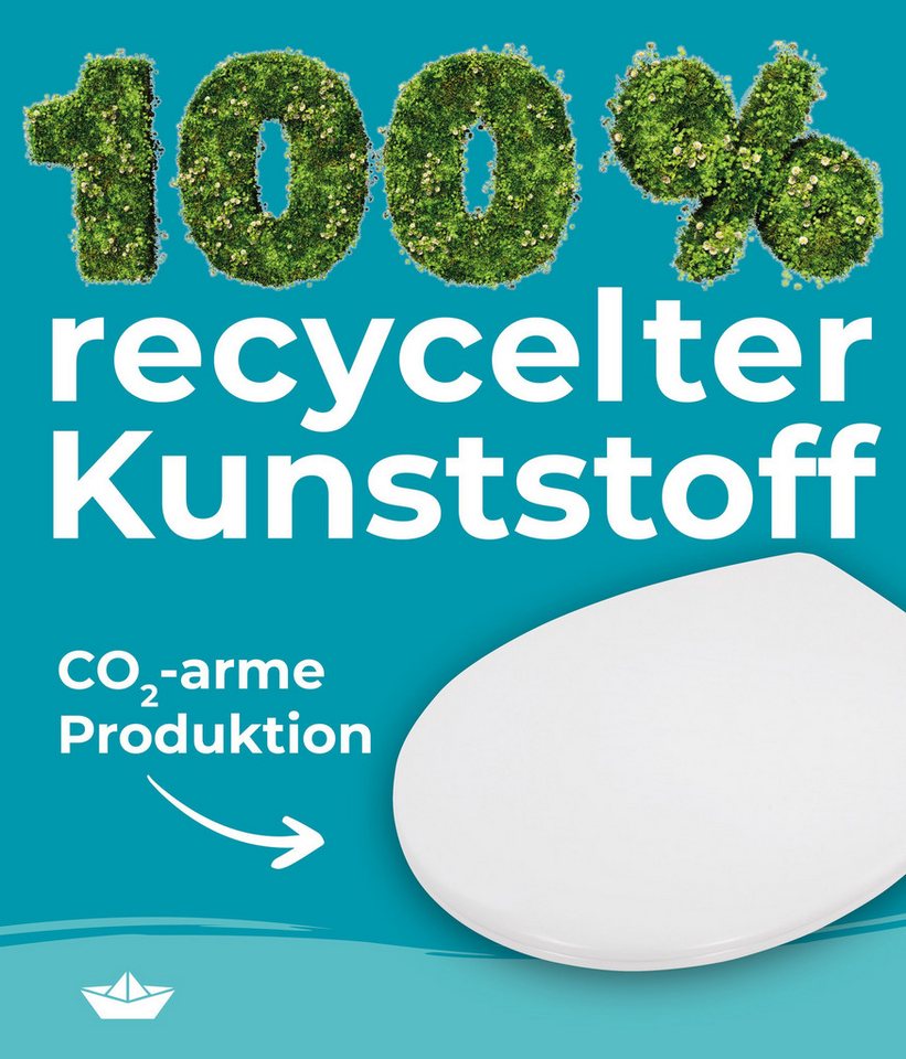 Thumbnail - Calmwaters WC-Sitz Recyclat, 100 % recycelter Kunststoff, mit Absenkautomatik, Top-Fix, 26LP6151