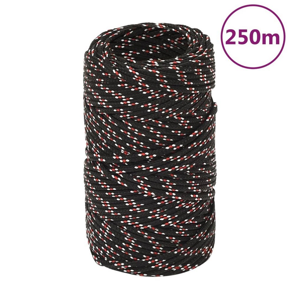 Thumbnail - vidaXL Seil, Bootsseil Schwarz 2 mm 250 m Polypropylen