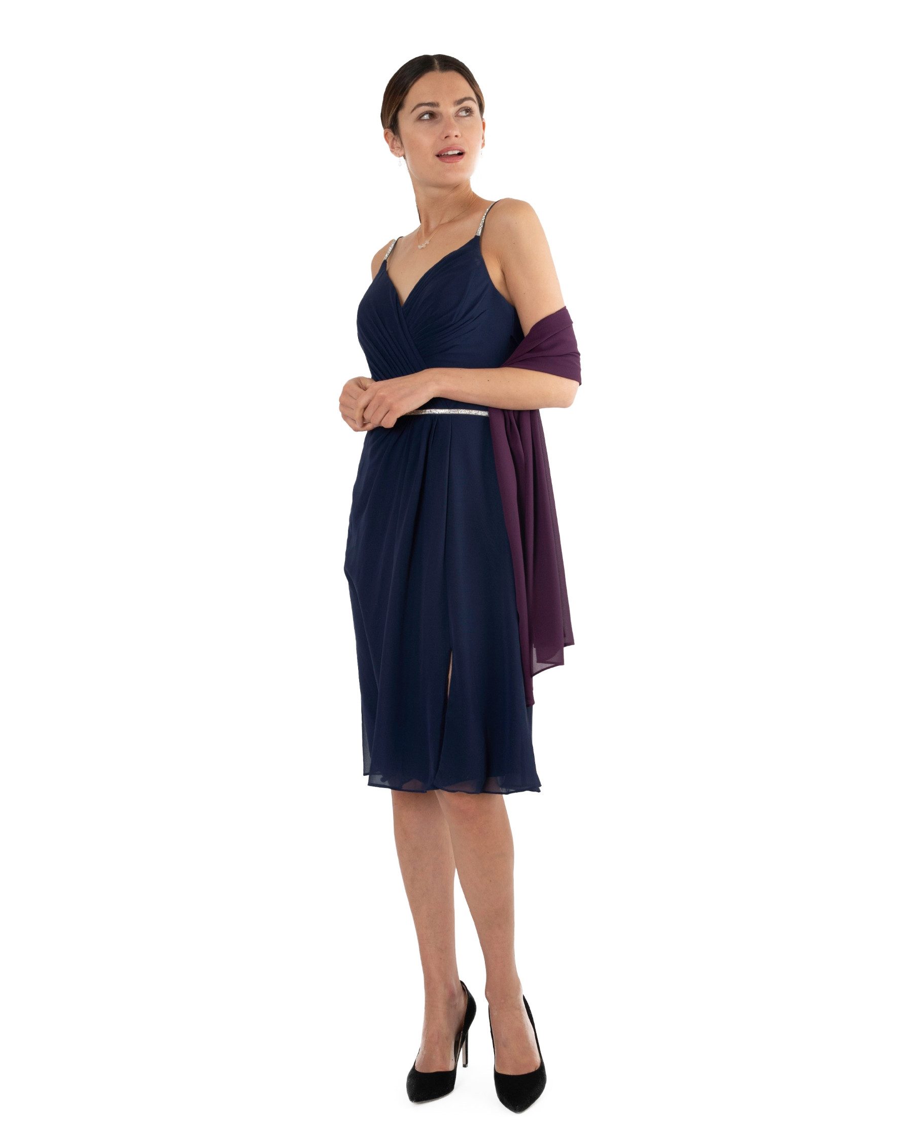 MayTree Modeschal Chiffon Schal Stola Umschlagtuch für Abendkleid Cocktailkleid 70x180, (Stück, 1-St) – Bild 4 von 5