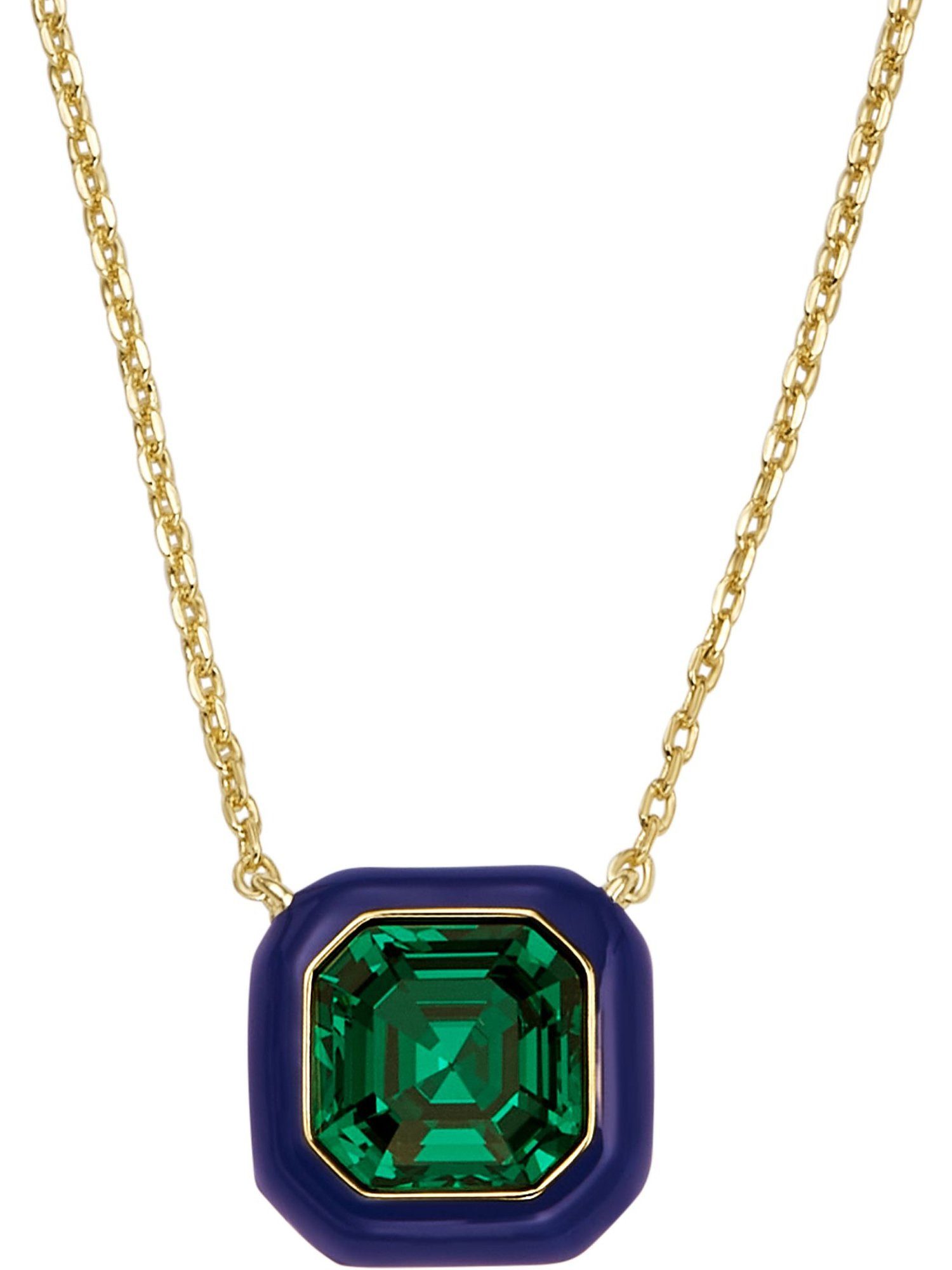 Collier Fossil Damen-Kette Metall, Metall Glasstein