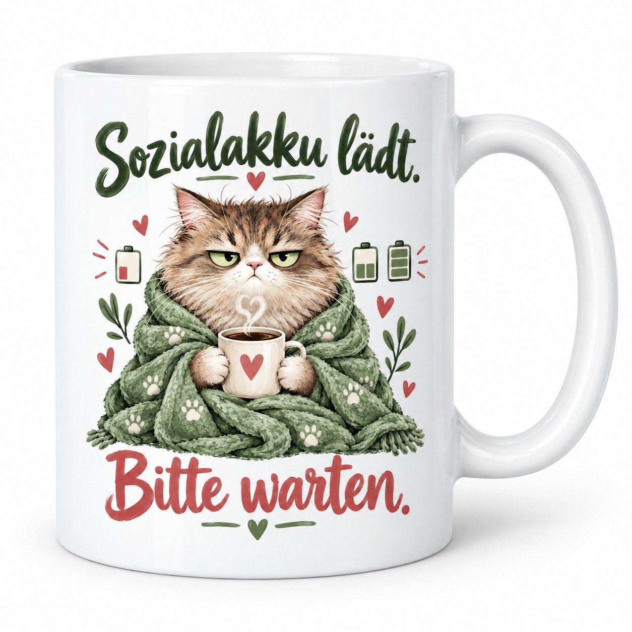 WS-Trend Tasse Tasse Spruch 330ml Keramik, 10 Motive für Kaffee, Hobby und Geschenke, Keramik
