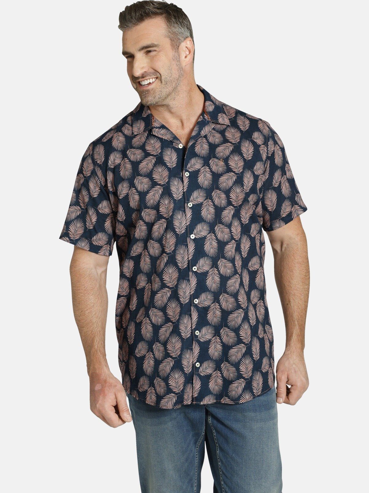 Charles Colby Kurzarmhemd DUKE ERNIS +Fit Kollektion, Allover-Print
