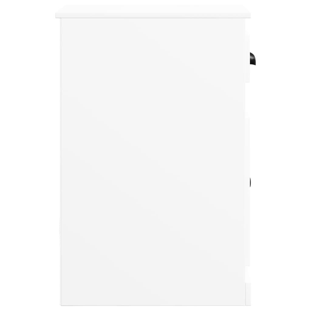 Schublade Weiß Fächerschrank 40x50x75 Beistellschrank Holzwerkstoff (1-St) cm vidaXL mit