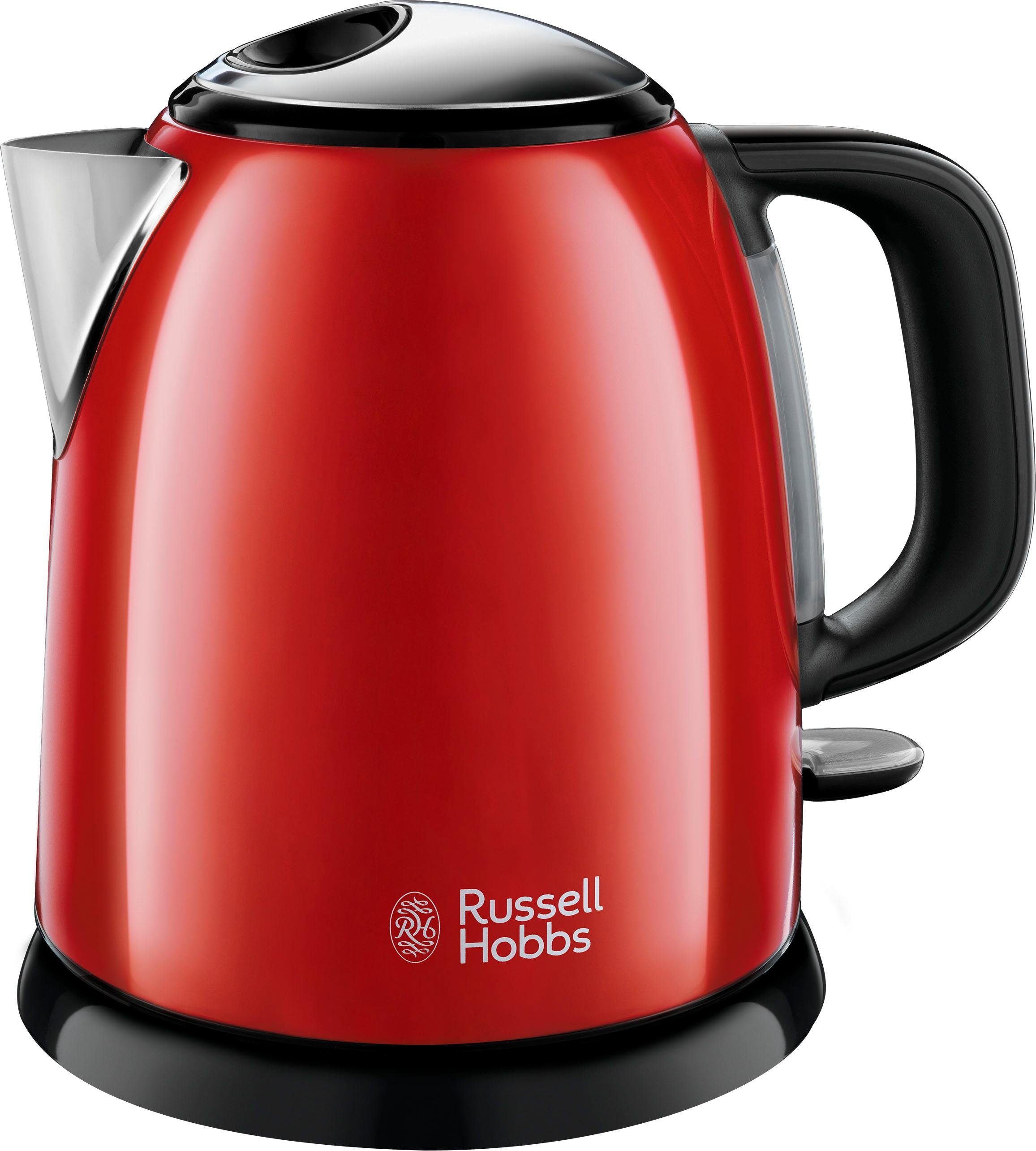 RUSSELL HOBBS Wasserkocher Colours Plus+ Flame Red 24992-70 Mini 1L 2400W, 1  l, 2400 W