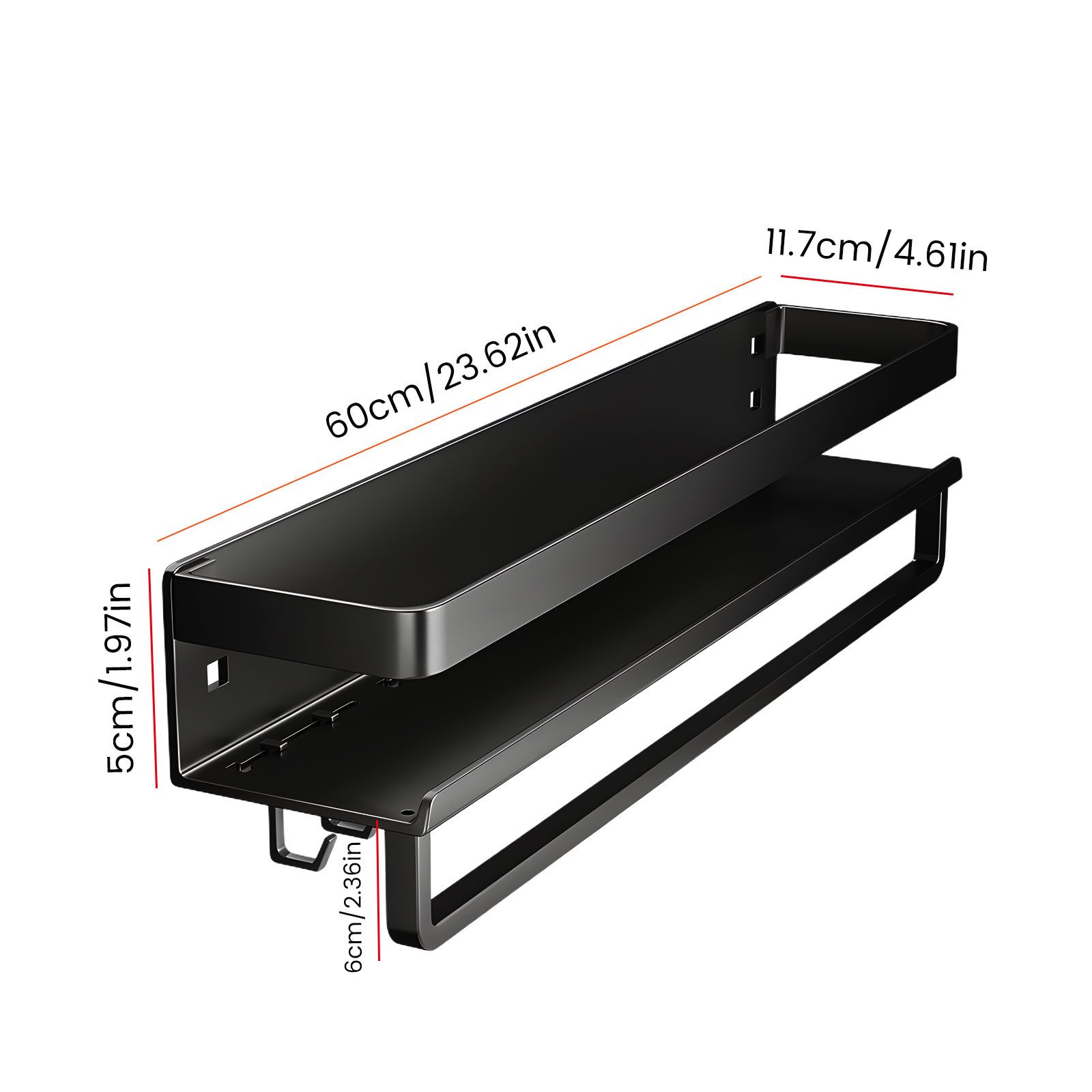 PODOFO Gewürzregal Gewürzregal Wand ohne Bohren Mit küchenrollenhalter und günstig online kaufen