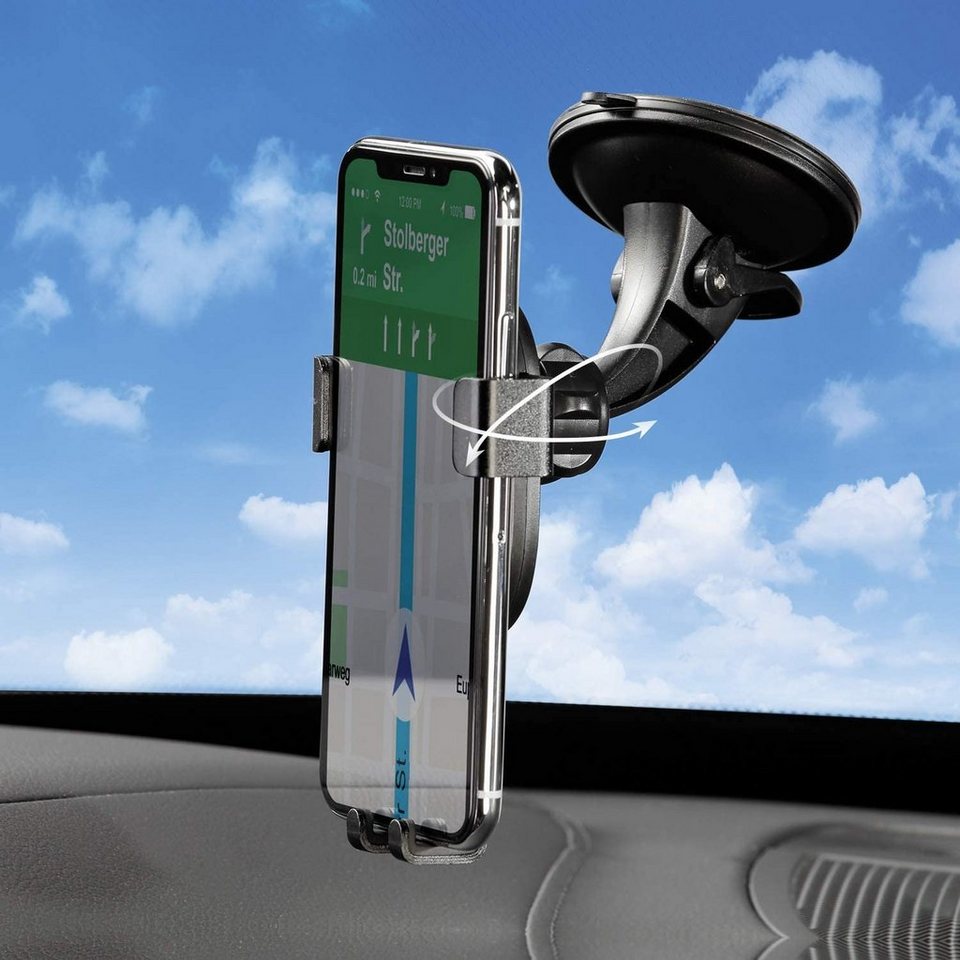 Kremer Universal KFZ-Smartphonehalterung fürs Auto KFZ Windschutzscheibe  Smartphone-Halterung