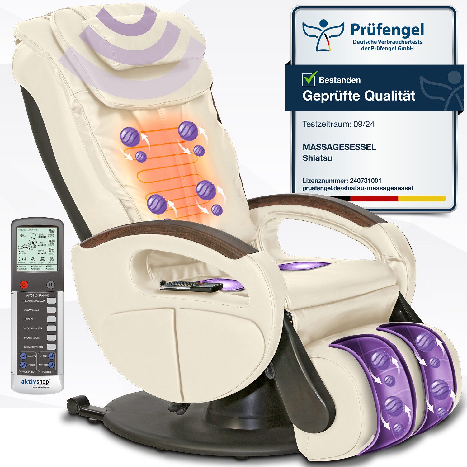 aktivshop Massagesessel mit elektrischer Aufstehhilfe, Wärmefunktion günstig online kaufen