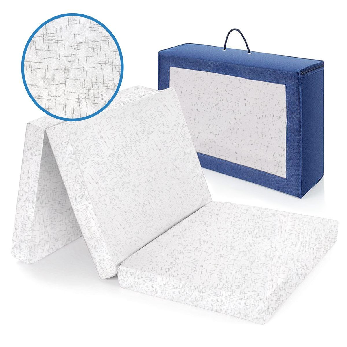 Alvi® Baby-Reisebett Komfort - Grey Stripes, Reisebettmatratze 60x120 cm Matratze für Baby Reisebett atmungsaktiv