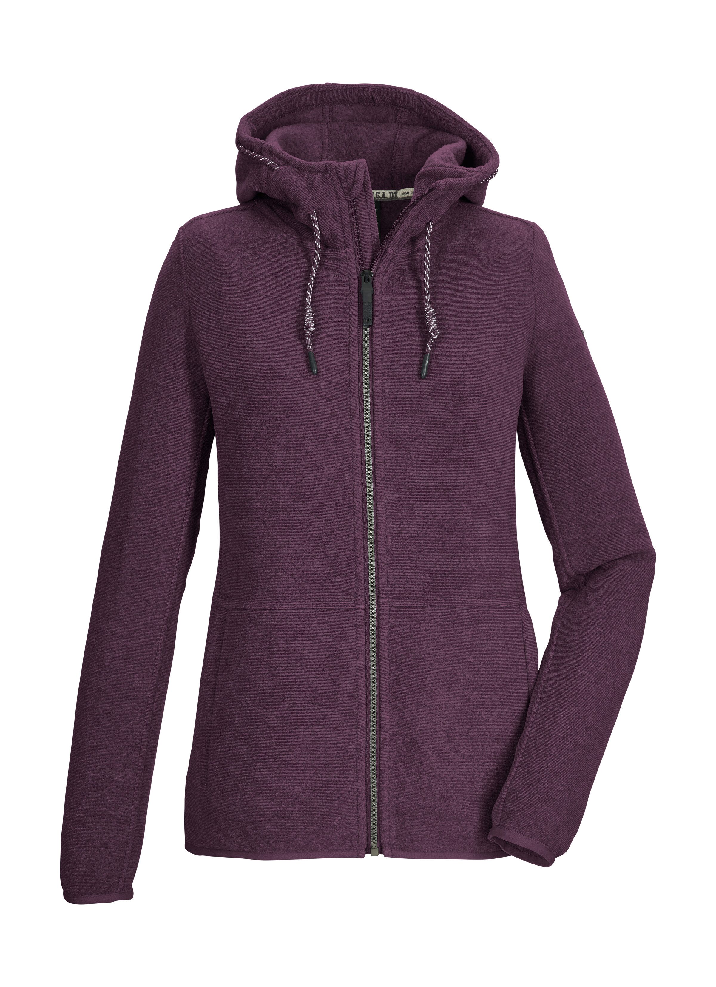 G.I.G.A. DX by killtec Fleecejacke GW 19 WMN KNTFLC JCKT Leichte Damen Strickfleecejacke mit Kapuze und Kinnschutz