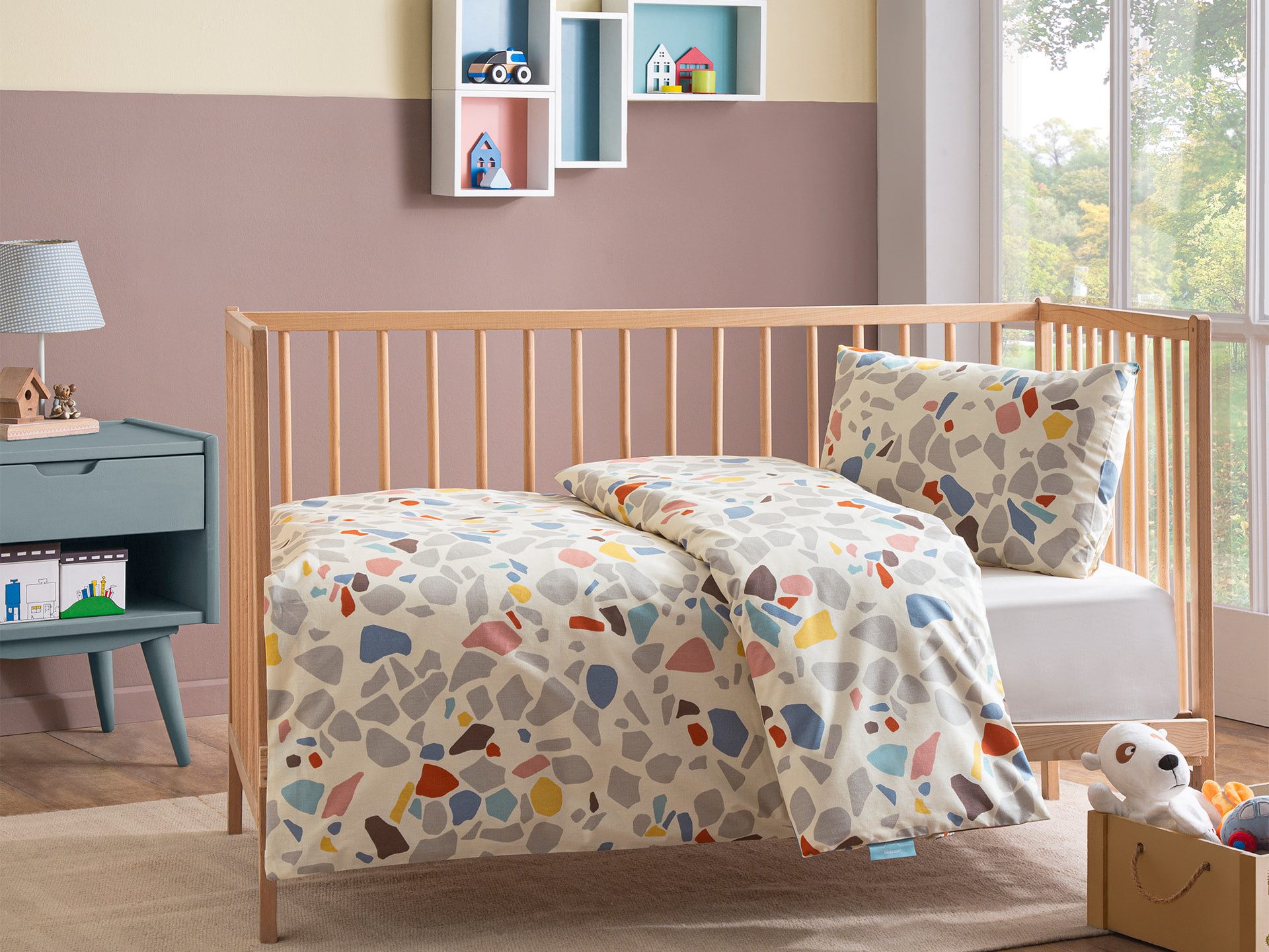 Hibboux Bettwäsche Terazzo, 100% Baumwolle, 2 günstig online kaufen