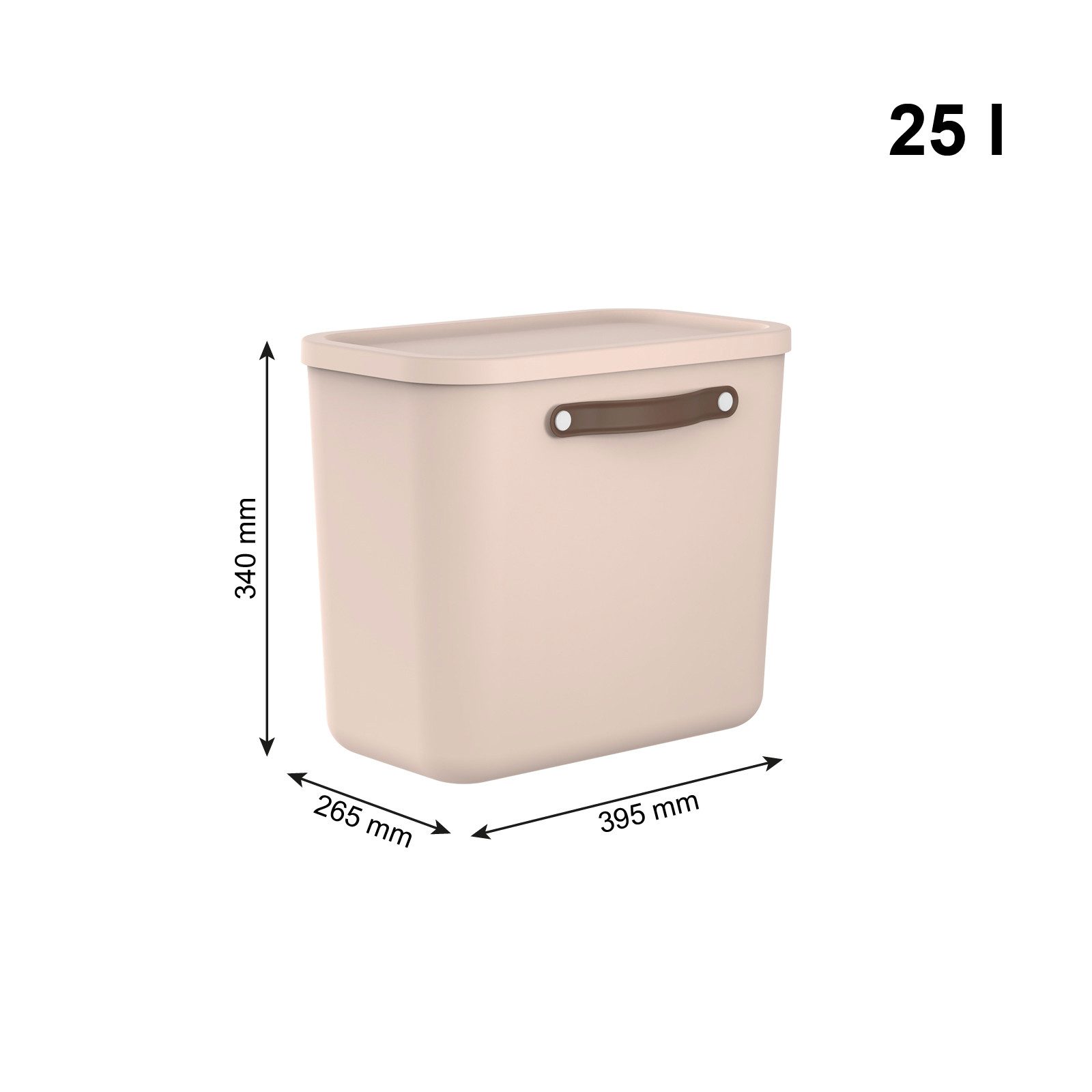 ROTHO Aufbewahrungsbox 2er-Set Kiste mit Deckel Maloja 25l