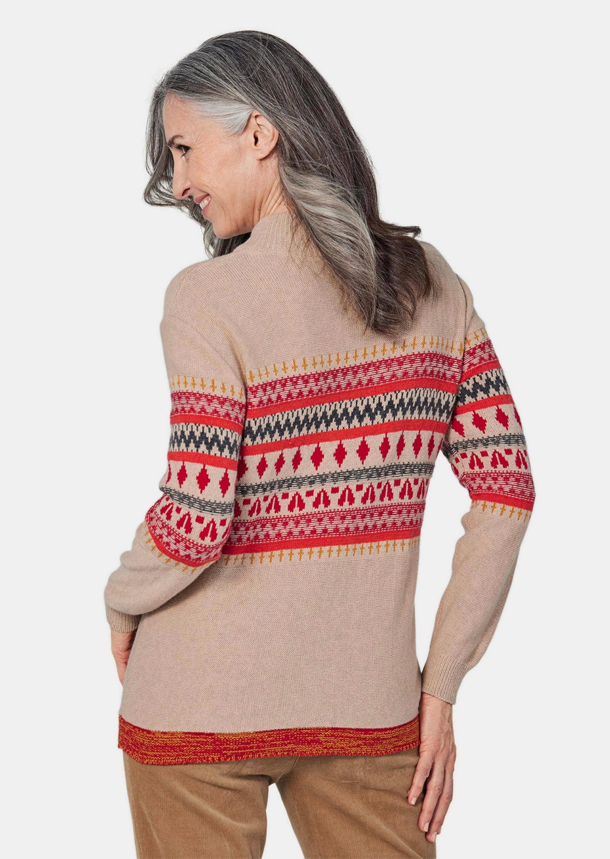 GOLDNER Strickpullover Kurzgröße: Strickpullover mit Rollkragen