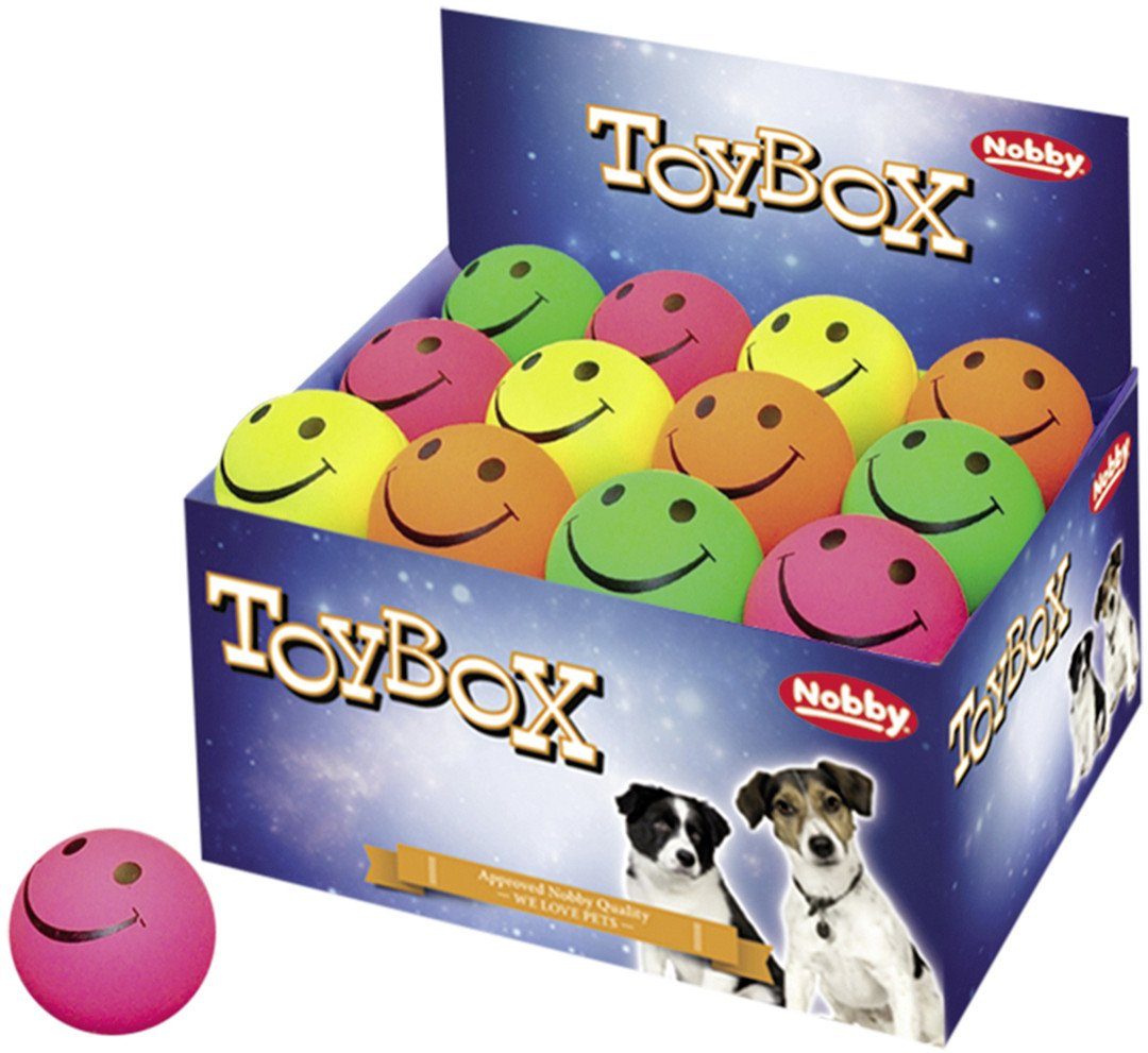 Nobby Hundepfeife Nobby Moosgummi Smiley Ball 7,2 cm