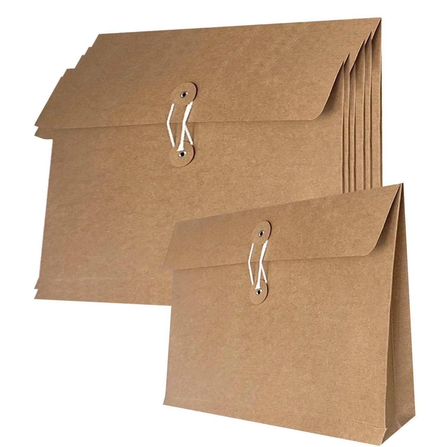LuxusKollektion Organisationsmappe Kraftpapier Aktenordner A4 10er Pack Khaki
