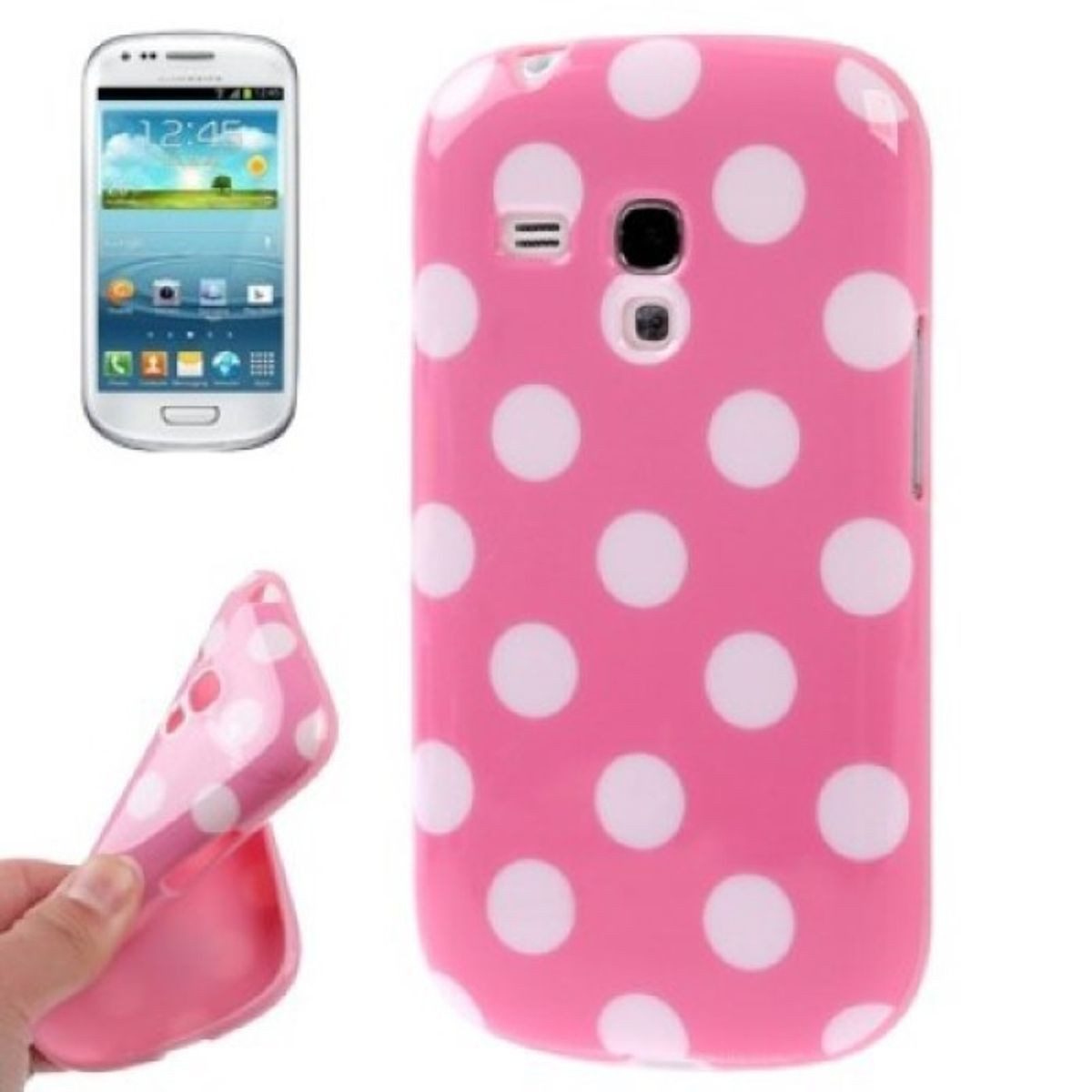 König Design Handyhülle Samsung Galaxy S3 Mini, Samsung Galaxy S3 Mini Handyhülle Backcover Rosa