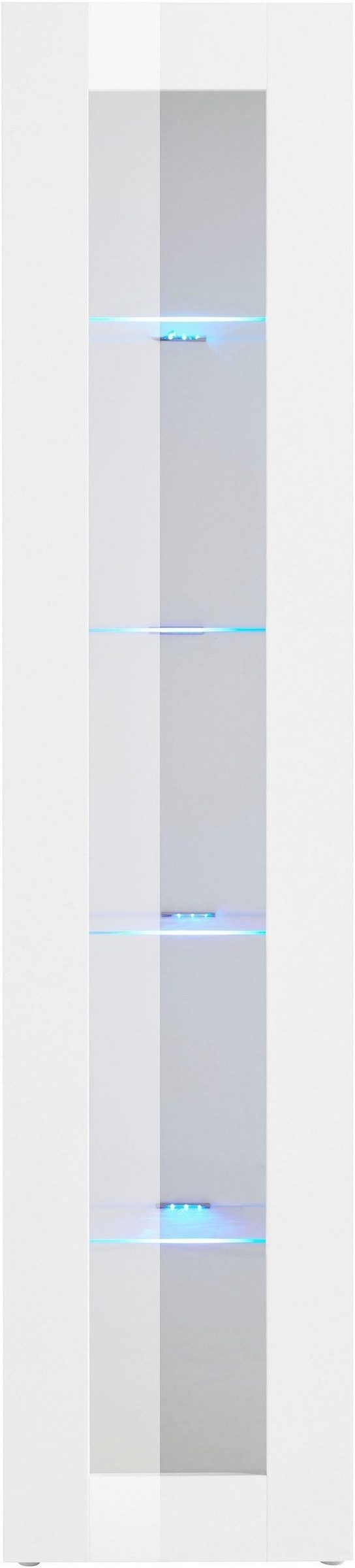freiraum Vitrine Benevent in Weiß Hochglanz - 40x180x30cm (BxHxT) günstig online kaufen