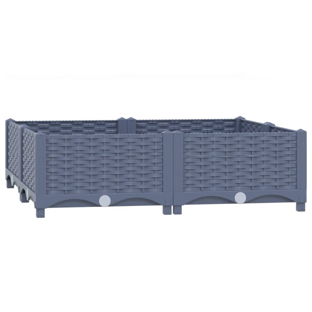 vidaXL Hochbeet, Kräuterhochbeet 80x80x23 cm Polypropylen