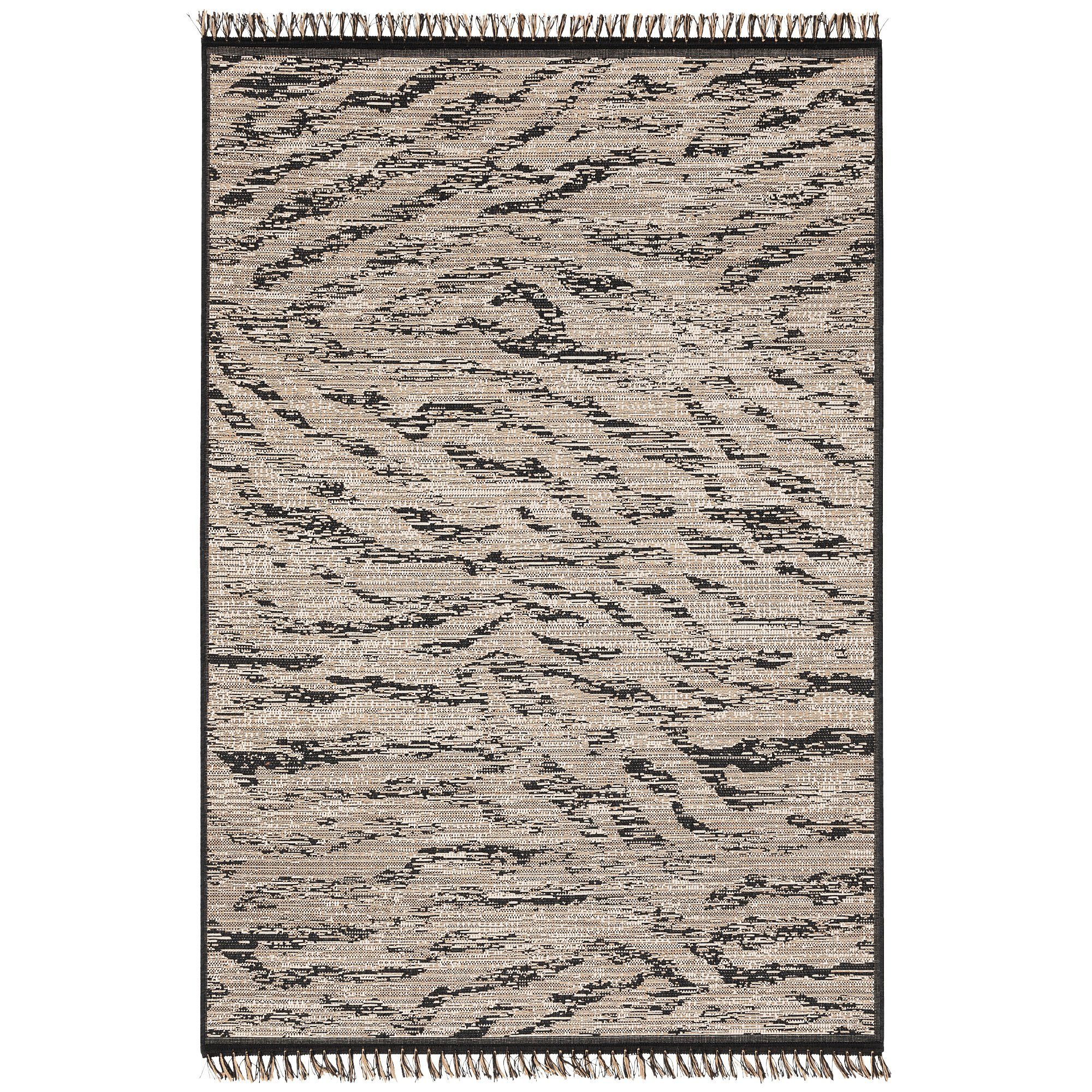 Pergamon Designteppich Jute Natur Style Teppich Origin Animal Print, Rechteckig, Höhe: 4 mm