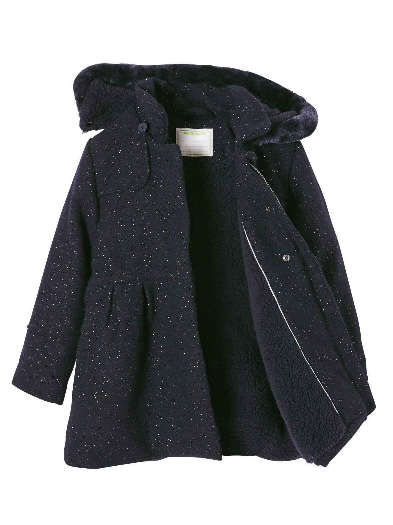 Dufflecoat Mädchen Wintermantel, Woll-Mix