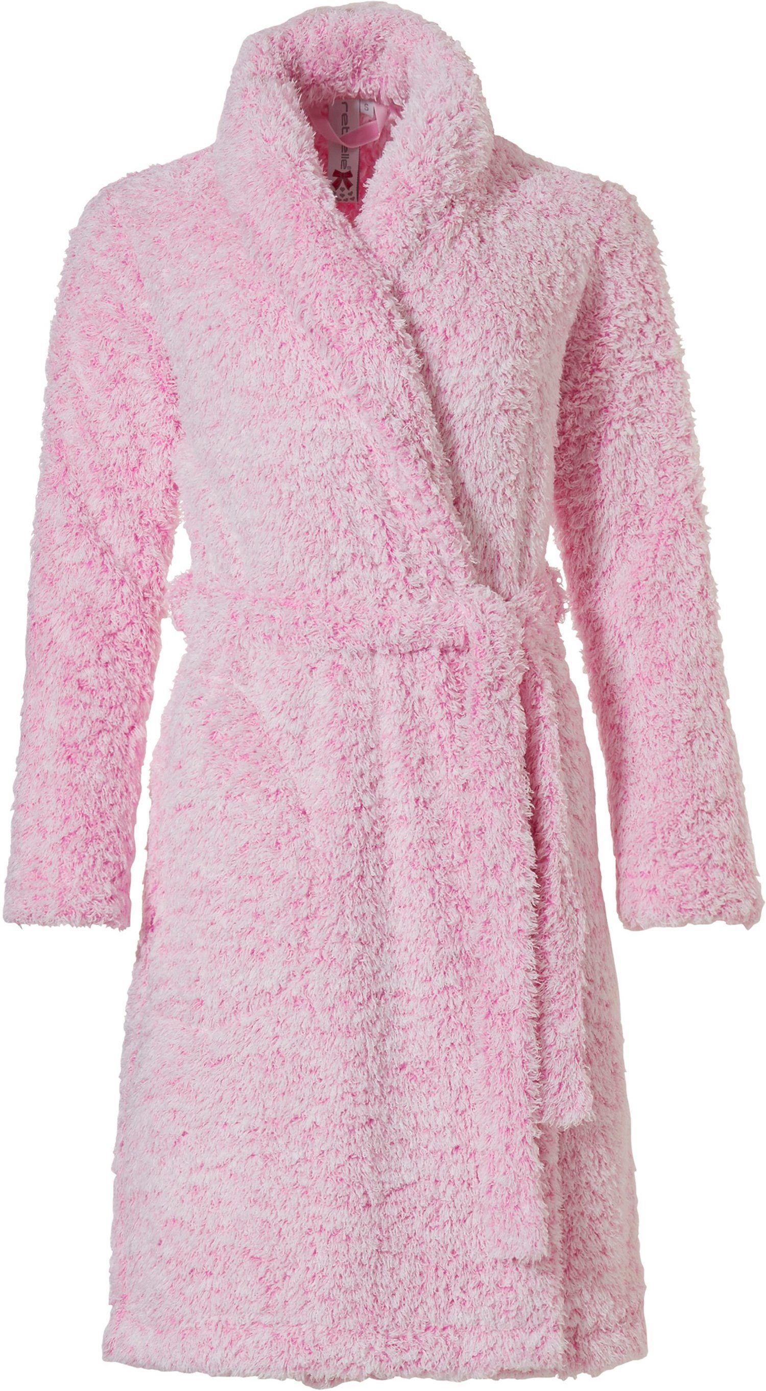 Rebelle Kinderbademantel Mädchen Bademantel, Polyester, Gürtel, pink