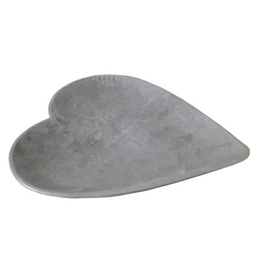 AltoBelli Dekotablett AltoBelli Deko Tablett CUORE Schale Grau Herzform 20 cm