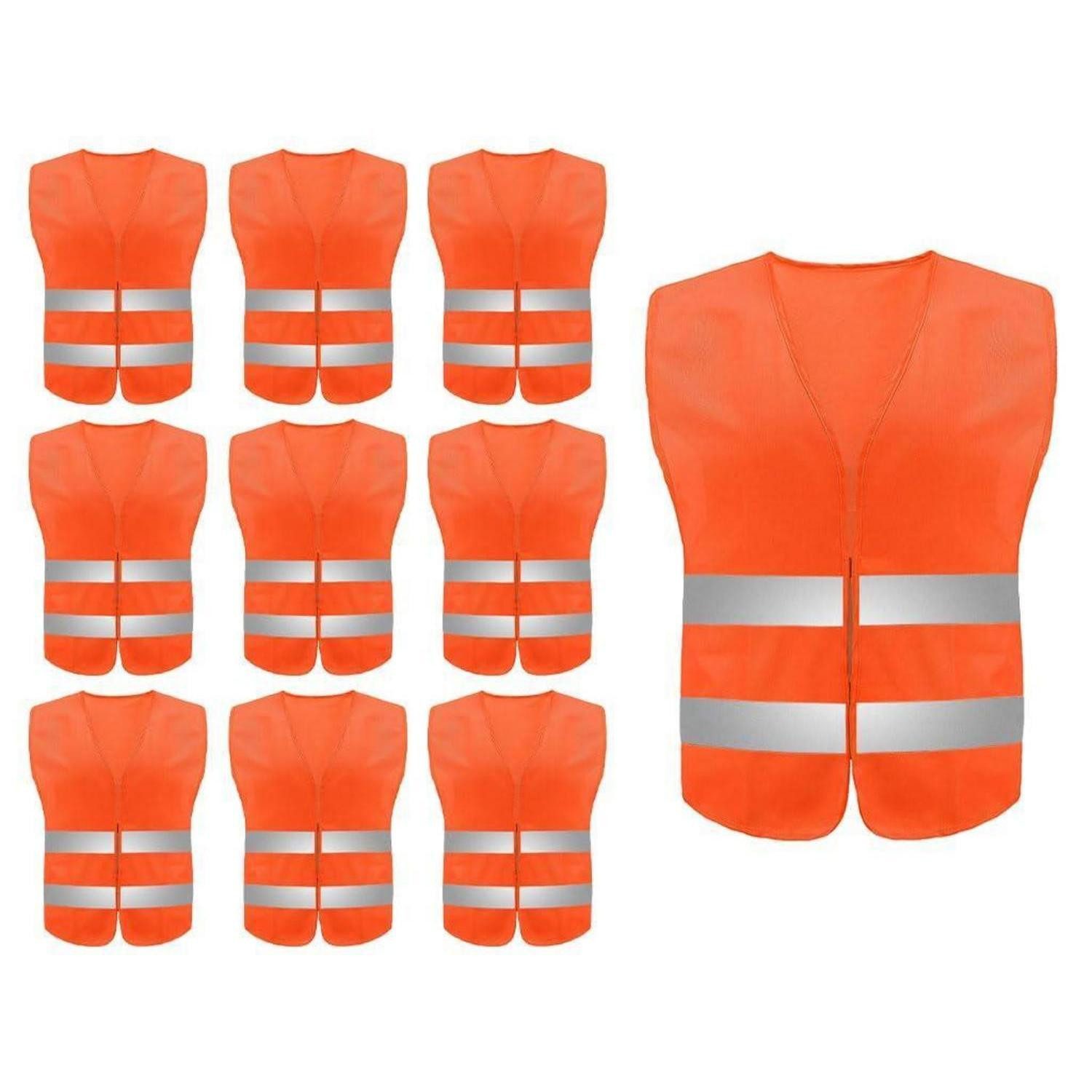 Warnweste Warnweste Orange Reflektorstreifen
