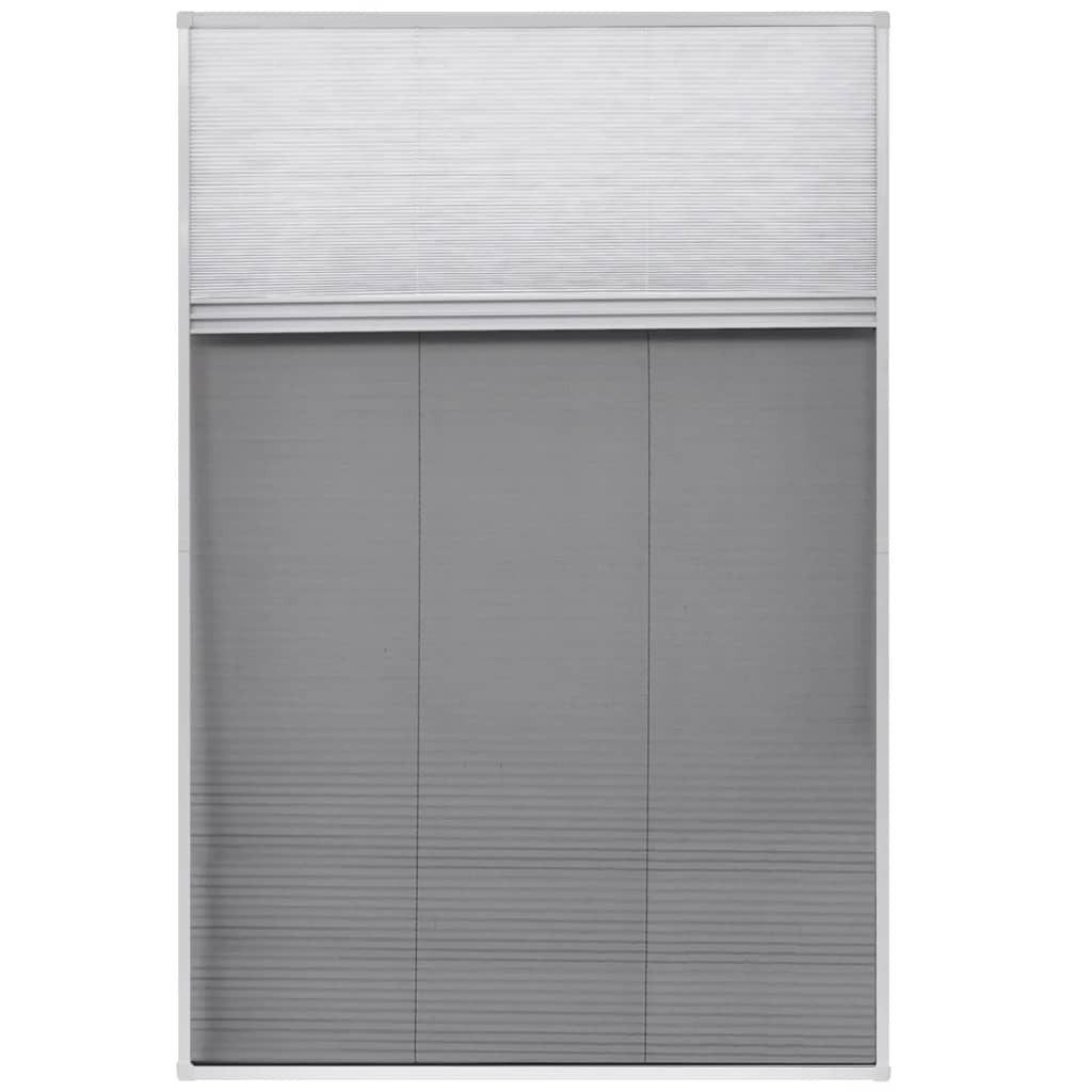 furnicato Moskitonetz Duo-Insektenschutz-Plissee 80 x 120 cm Weiß (1 St)