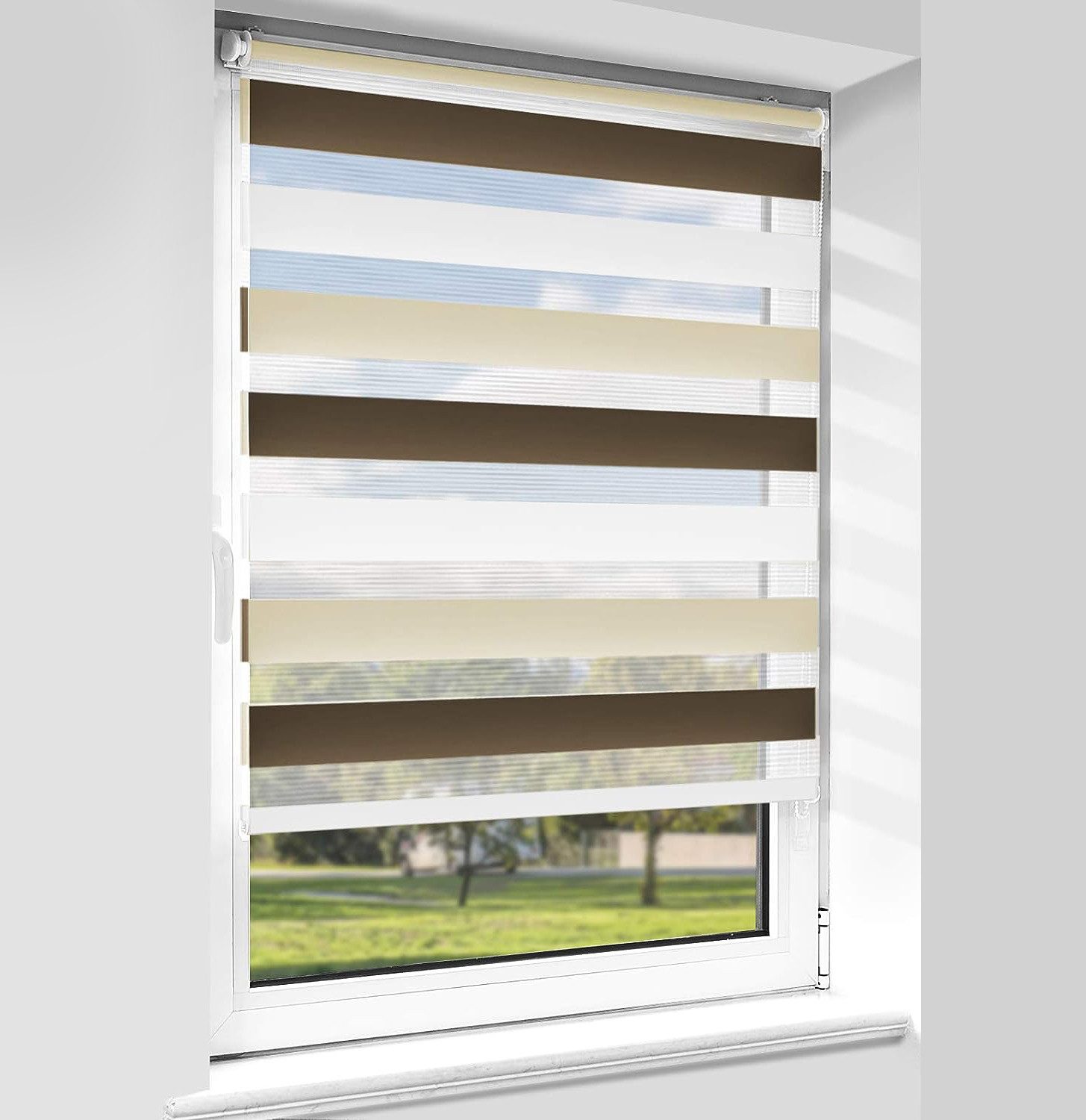 Doppelrollo rollos Ohne Bohren 130cm/150cm, Vkele, freihängend