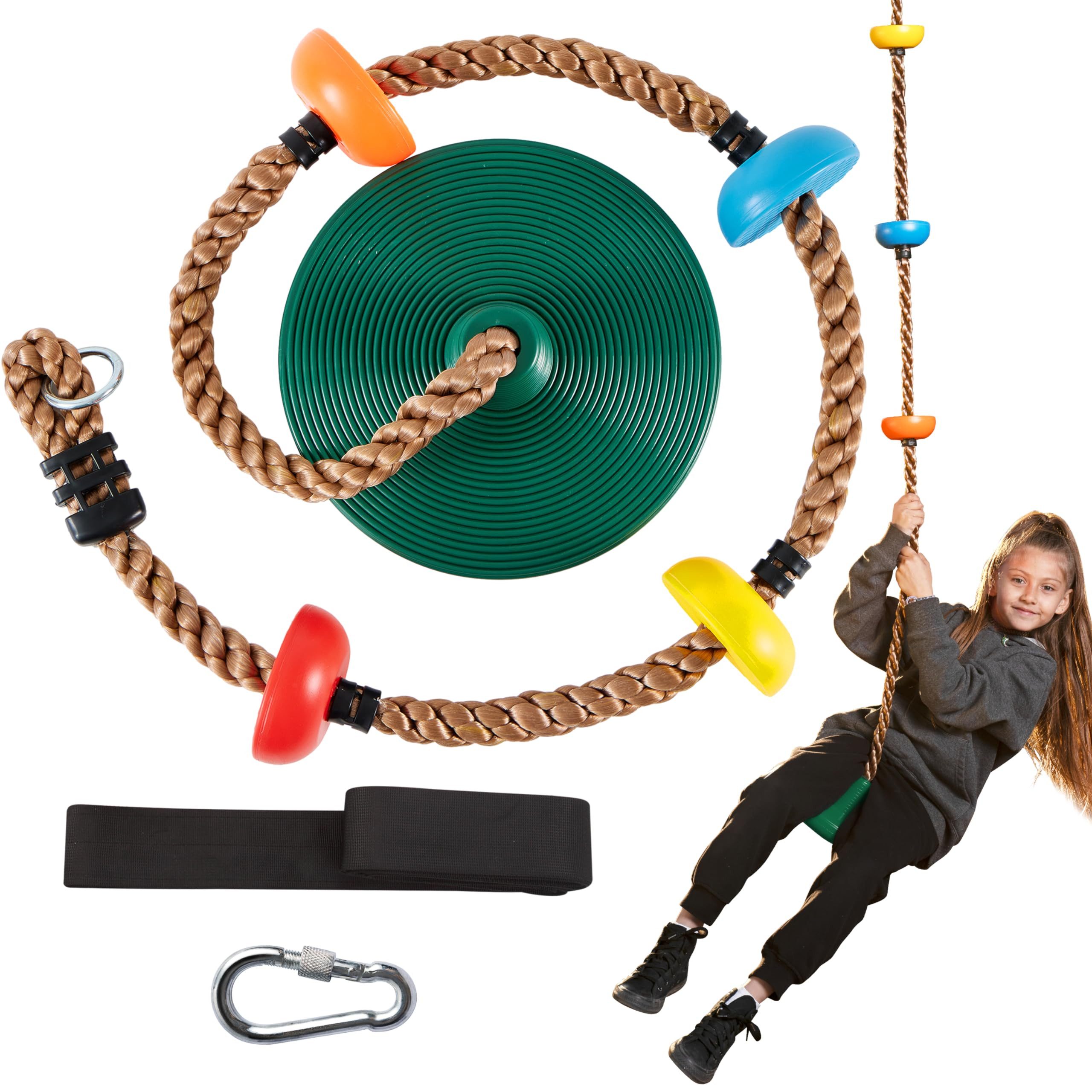 TURFEE Mehrkindschaukel TURFEE Kletterseil Baumschaukel Outdoor Kinderschaukel mit Plattform