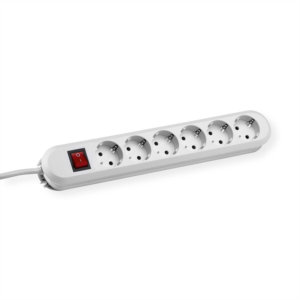 Bachmann SMART Steckdosenleiste 6x Schutzkontakt, Schalter Steckdosenleiste (Kabellänge 5 m), 381.252K