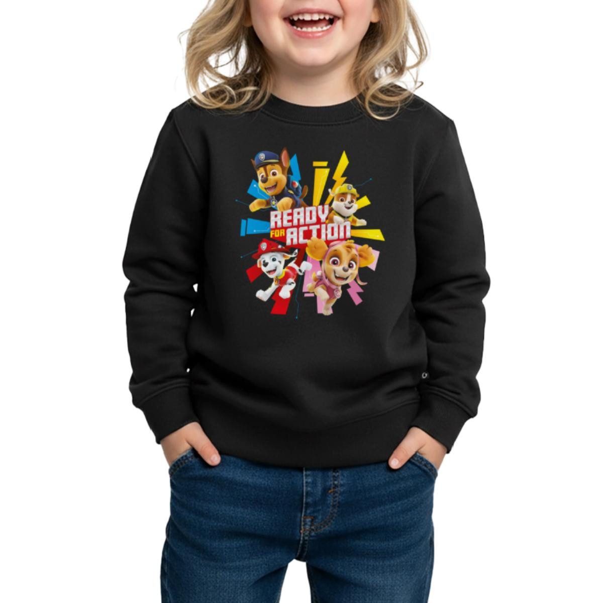 Sweatshirt Paw Patrol Ready For Action Spruch Kinder Premium Pullover