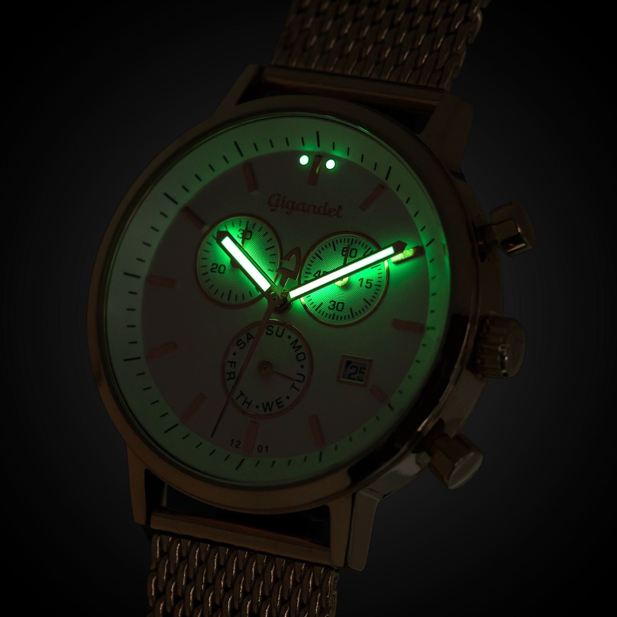 Gigandet Chronograph Classico, Mineralglas, Chronograph, Datumsanzeige, 24-Std. Anzeige