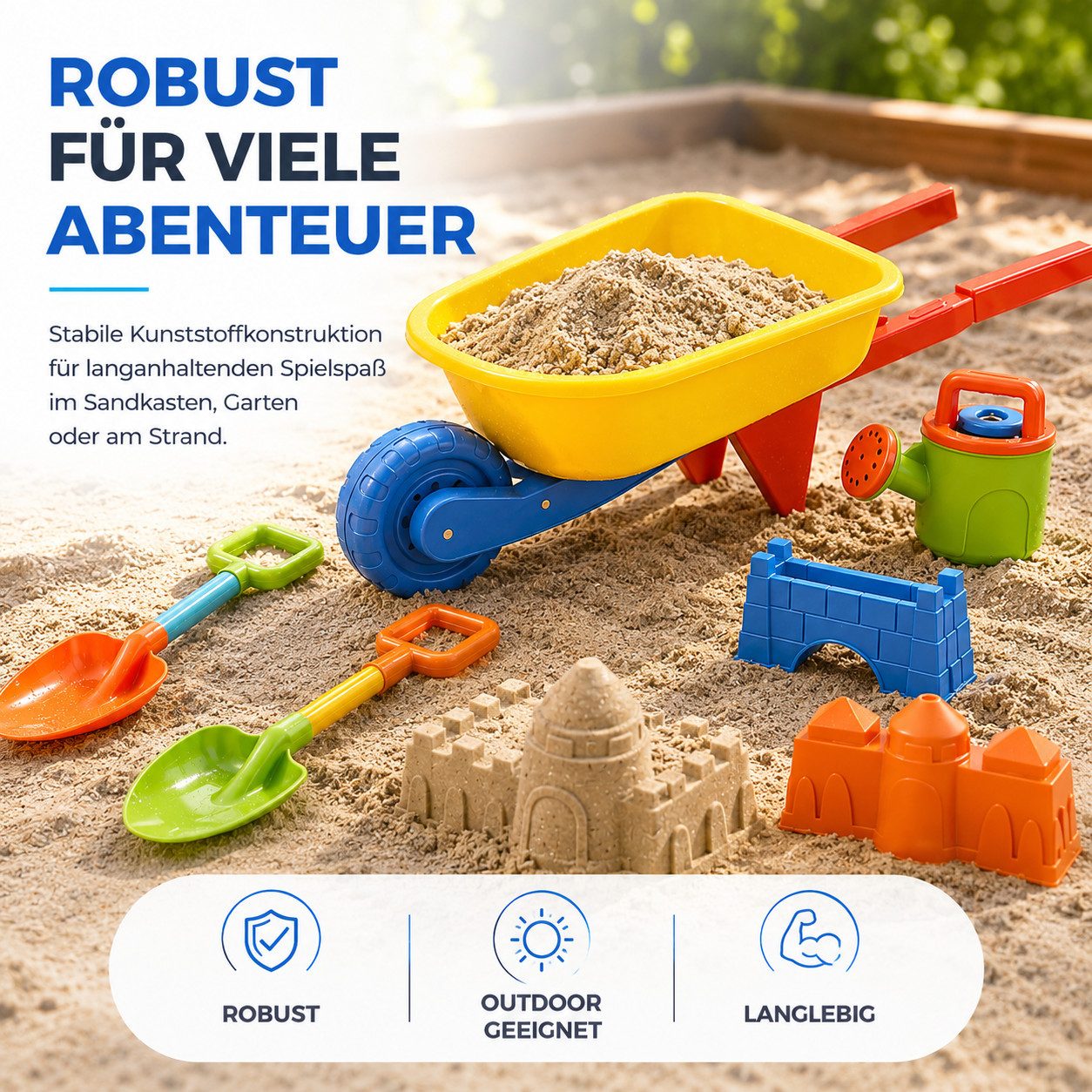 TK Gruppe Sandform-Set Sandspielzeug-Set aus Kunststoff, 4-, 9- oder 11-teilig – Bild 5 von 5