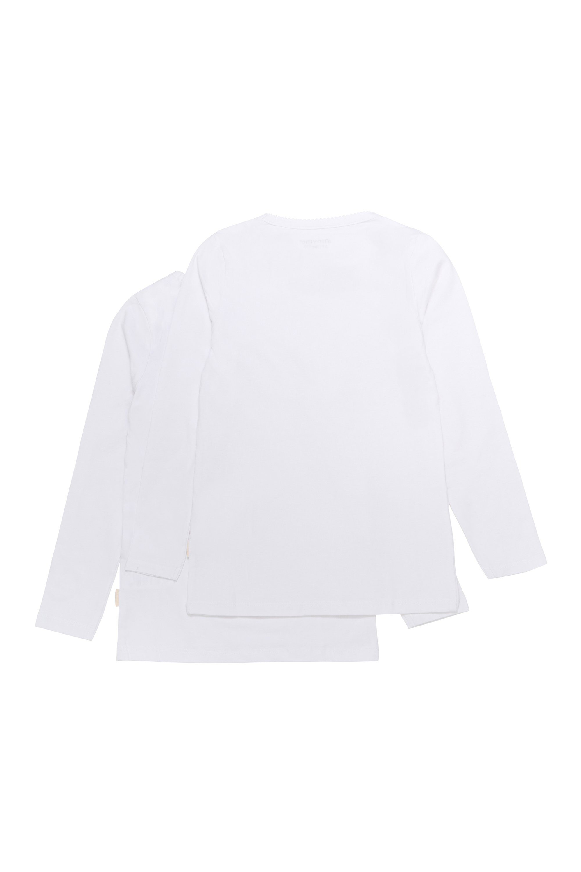 Minymo Longsleeve MIBasic (2-tlg) 2er Pack Langarmshirt Basic & Print