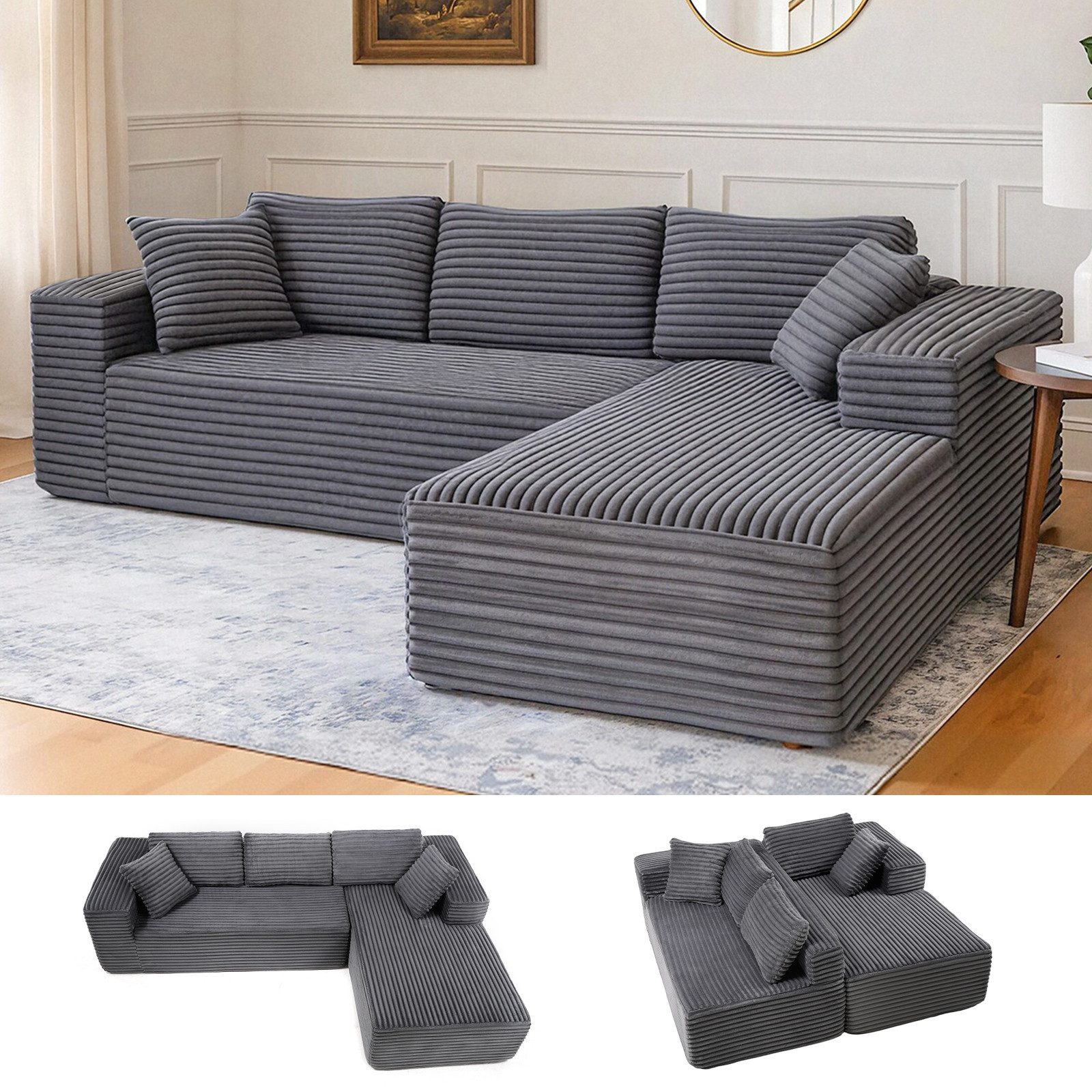 COMHOMA Sofa Big-Sofa, L-förmige Sofa, Couch günstig online kaufen