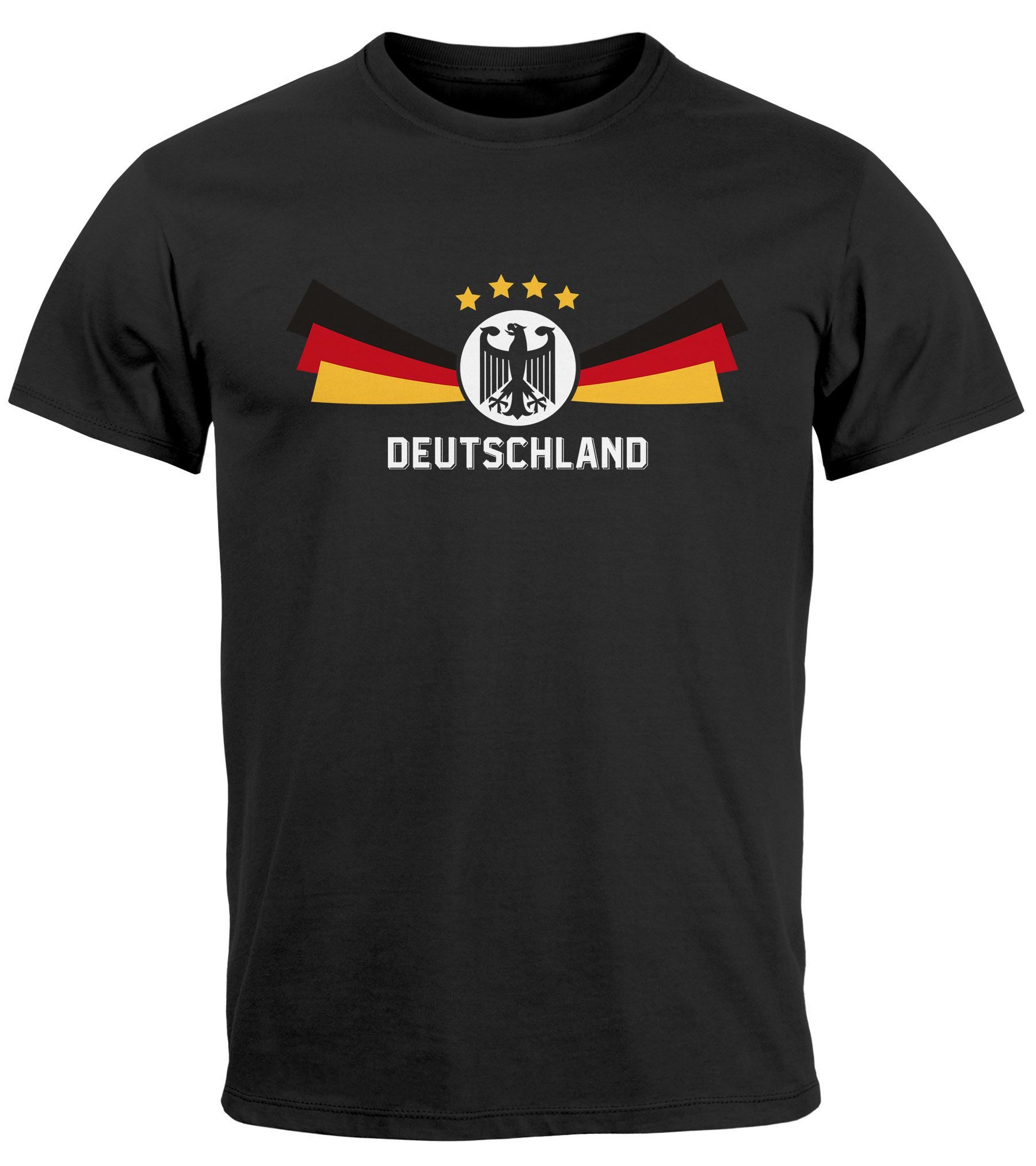 MoonWorks Print-Shirt Herren T-Shirt Deutschland Fußball EM-Shirt 2024 Fanshirt mit Print