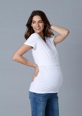 Neun Monate Umstandsshirt, 2er Pack T-Shirts für Schwangerschaft und Stillzeit (Packung, 2-tlg), mit praktischer Stillfunktion