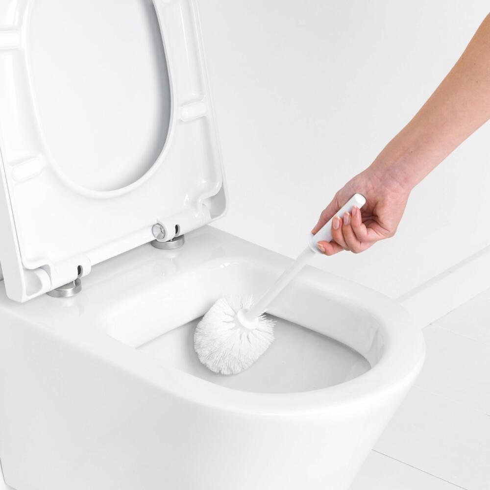 Weiß Edelstahl WC-Garnitur Brabantia Toilettenbürste