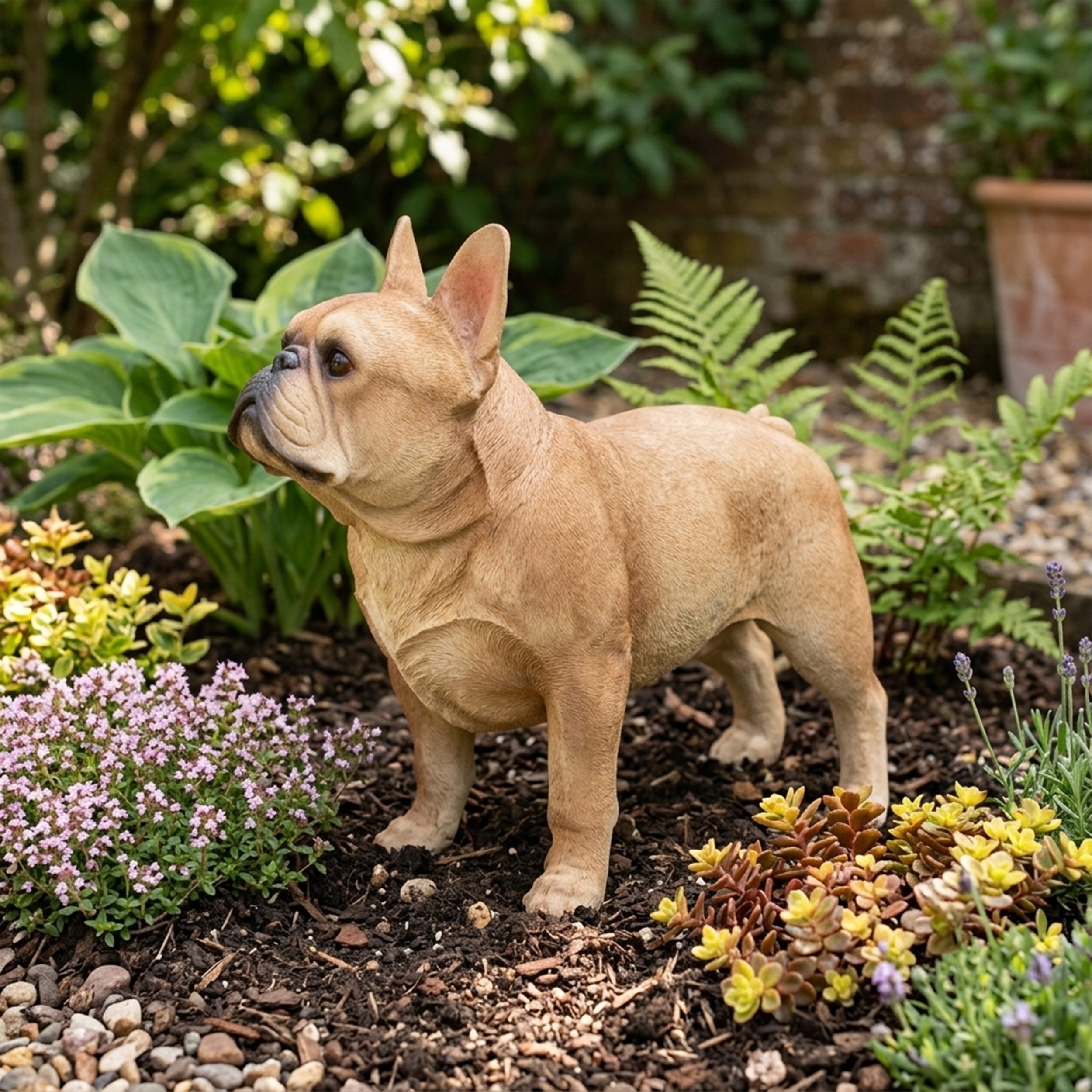 colourliving Tierfigur Hunde Figur Bulldogge Figur stehend, französische Bulldogge, für Hundeliebhaber und Tierfreunde ein Highlight