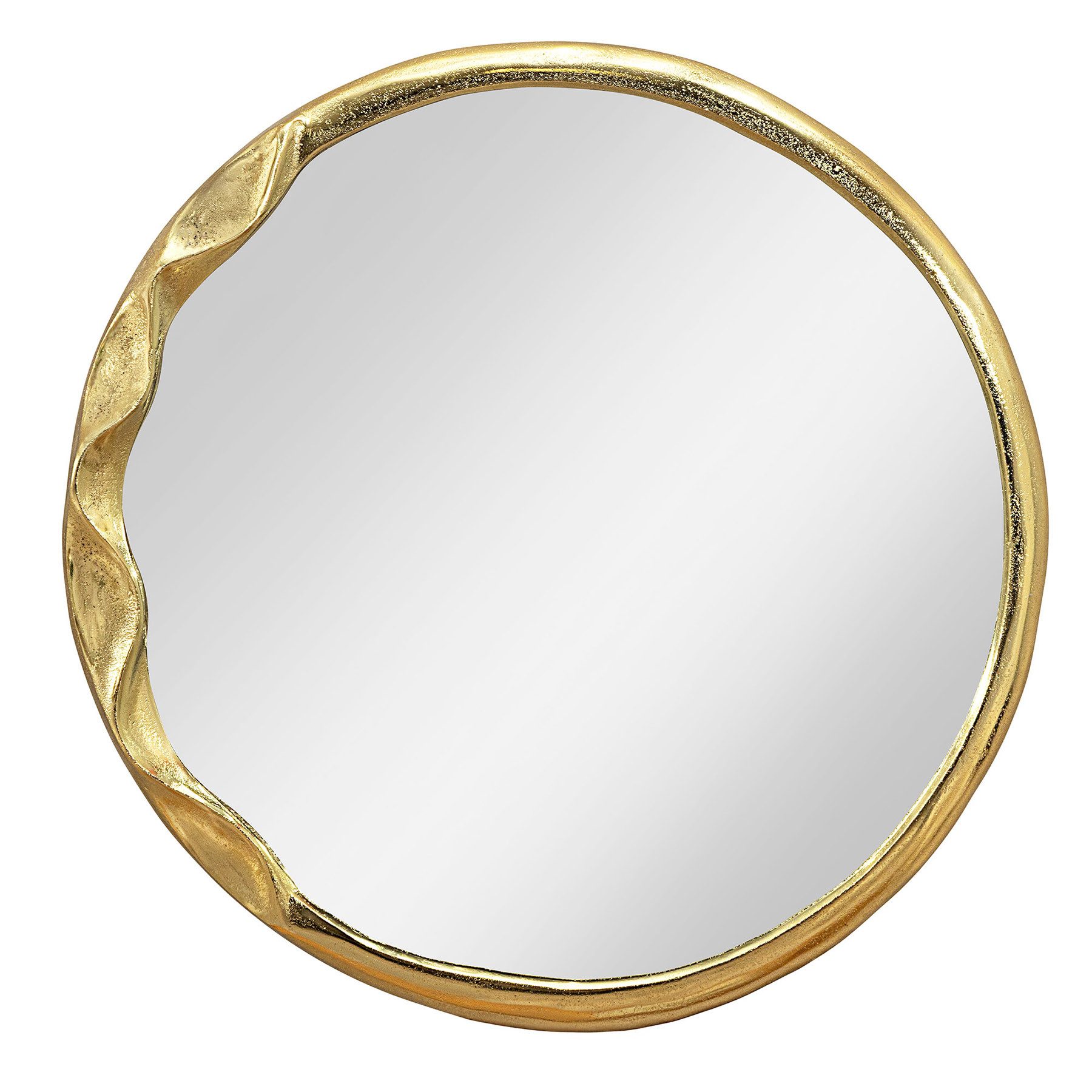 riess-ambiente Wandspiegel ABSTRACT 55 cm gold – rund, handmade, Metall, St günstig online kaufen