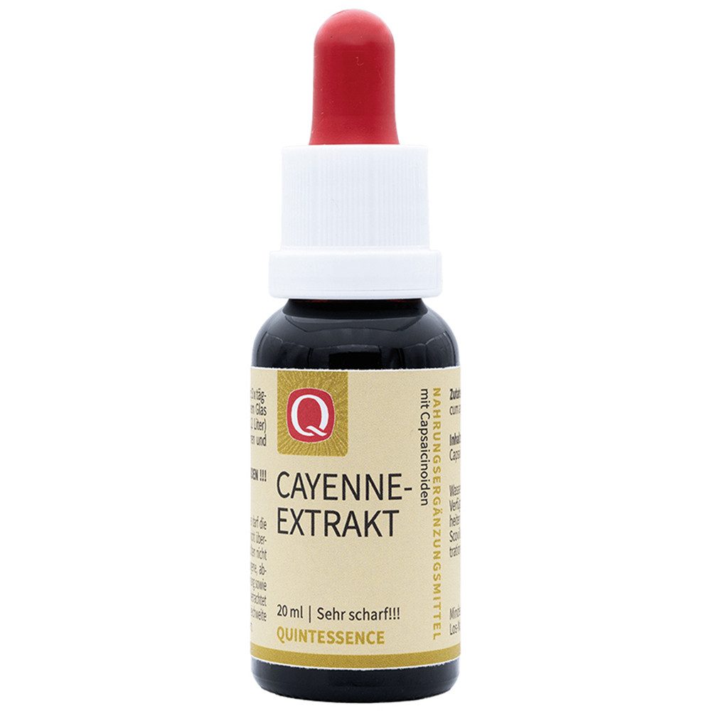 Quintessence Cayenne Extrakt – 500.000 Scoville, Capsaicin & Capsaicinoide - 20 ml Tropfen, 20 ml, Hochwertige Premiumqualität - vegan - hochkonzentriert