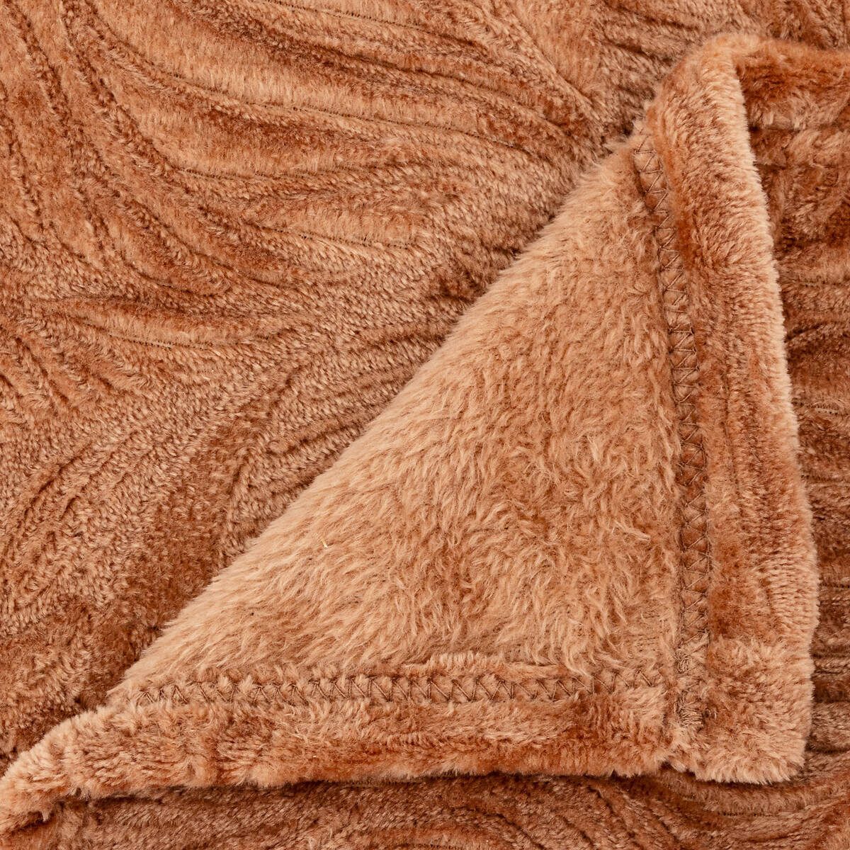 Wohndecke Kuscheldecke mit Blattmuster RYO, 180 x 230 cm, Atmosphera Créateur d'intérieur