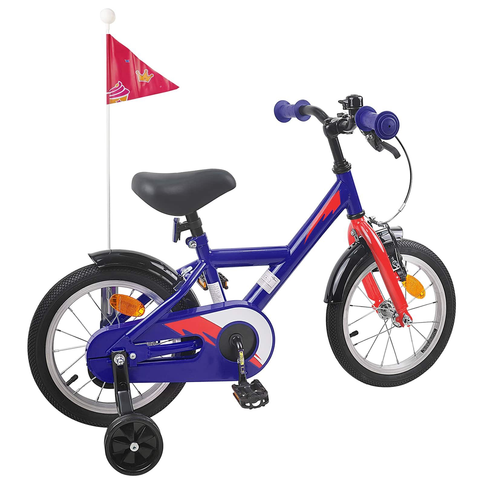 vidaXL Kinderfahrrad 90 x 49 x 67,5 cm Kinderfahrrad 12 Zoll für 2-4 Jahre alt Dunkelblau