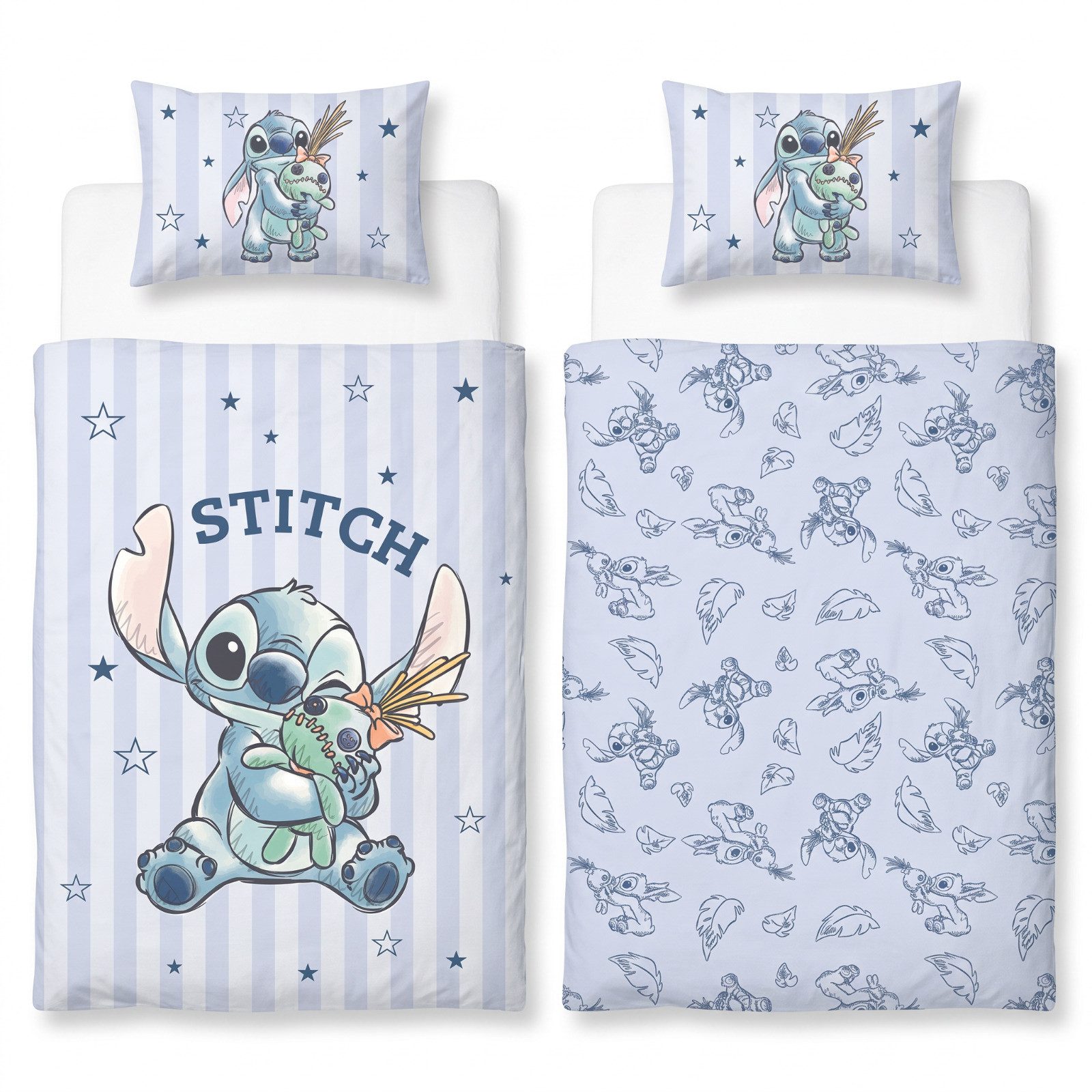 Disney Babybettwäsche Disney Stitch Baby Bettwäsche Set 100x140 cm 40x60 cm 100% Baumwolle, 2 teilig
