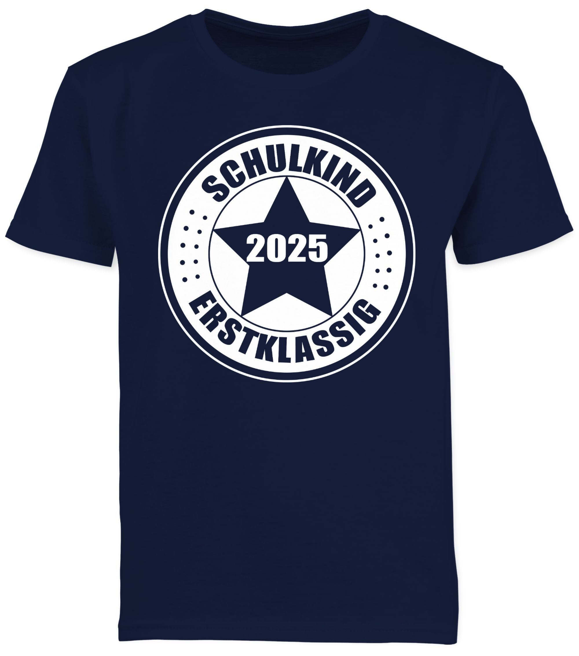 Shirtracer T-Shirt Schulkind 2025 Erstklassig Geschenk Einschulung Geschenke Schulanfang (1-tlg) Einschulung Junge Schulanfang Geschenke