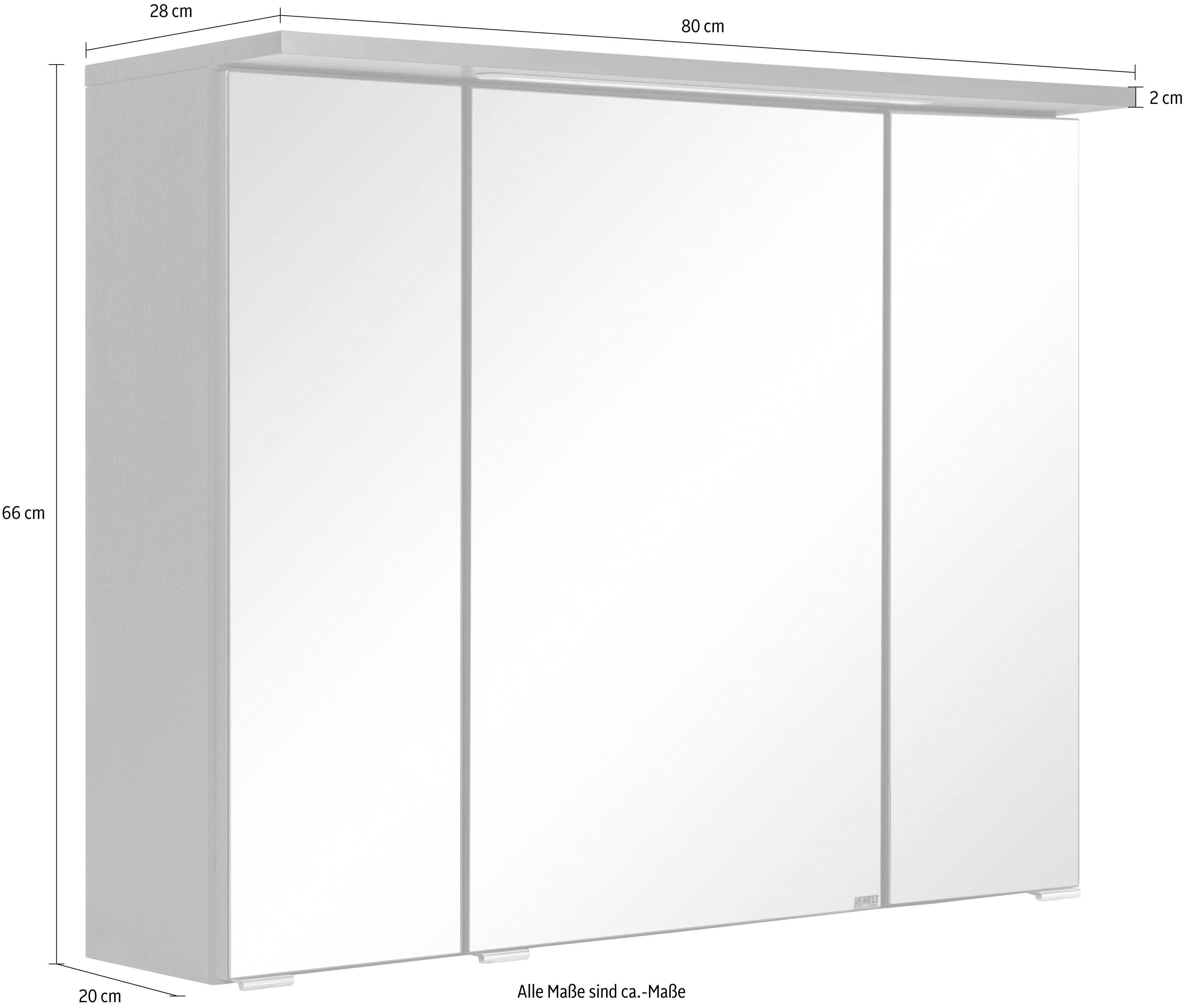 Spiegelschrank MÖBEL wotaneiche | HELD Beleuchtung eichefarben mit Lucca LED