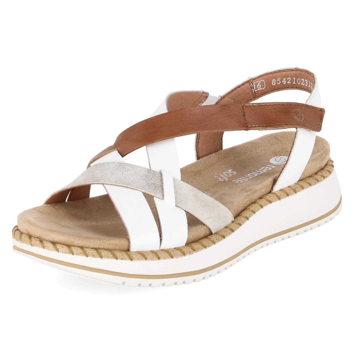Remonte Remonte D3J53-80 Damen Glattleder white Sandalette