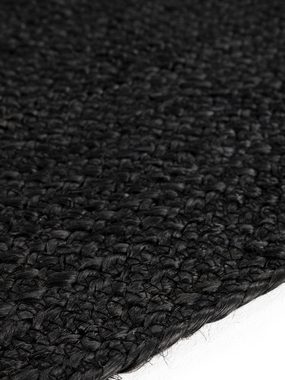 Teppich Nele Juteteppich Naturfaser, carpetfine, rund, Höhe: 6 mm, geflochtener Wendeteppich aus 100%Jute, in rund und oval, viele Größen
