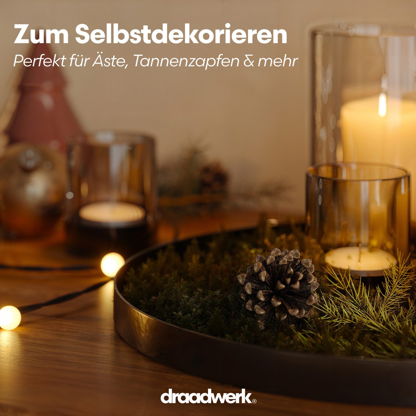 draadwerk® Adventskranz Adventstablett Metall – Bild 2 von 4