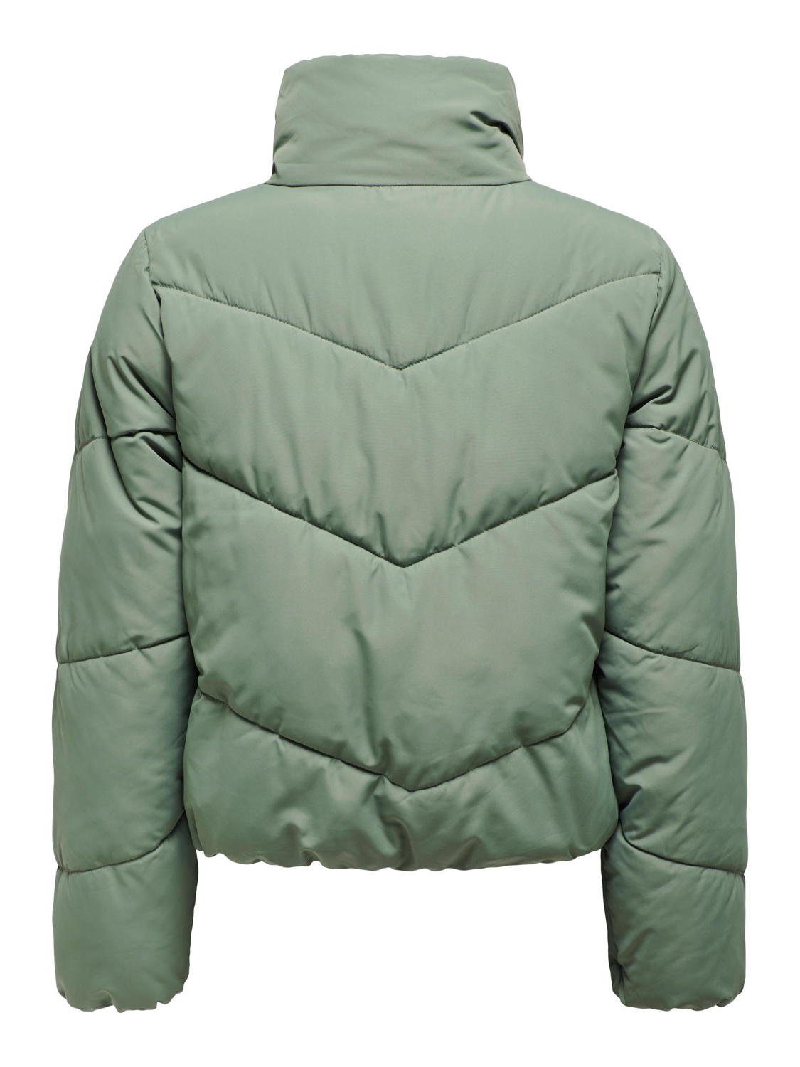 ONLY ONLY Hellgrün Winter OnlMaggi Damen Steh-Kragen Puffer-Jacke Steppjacke kurze gesteppte